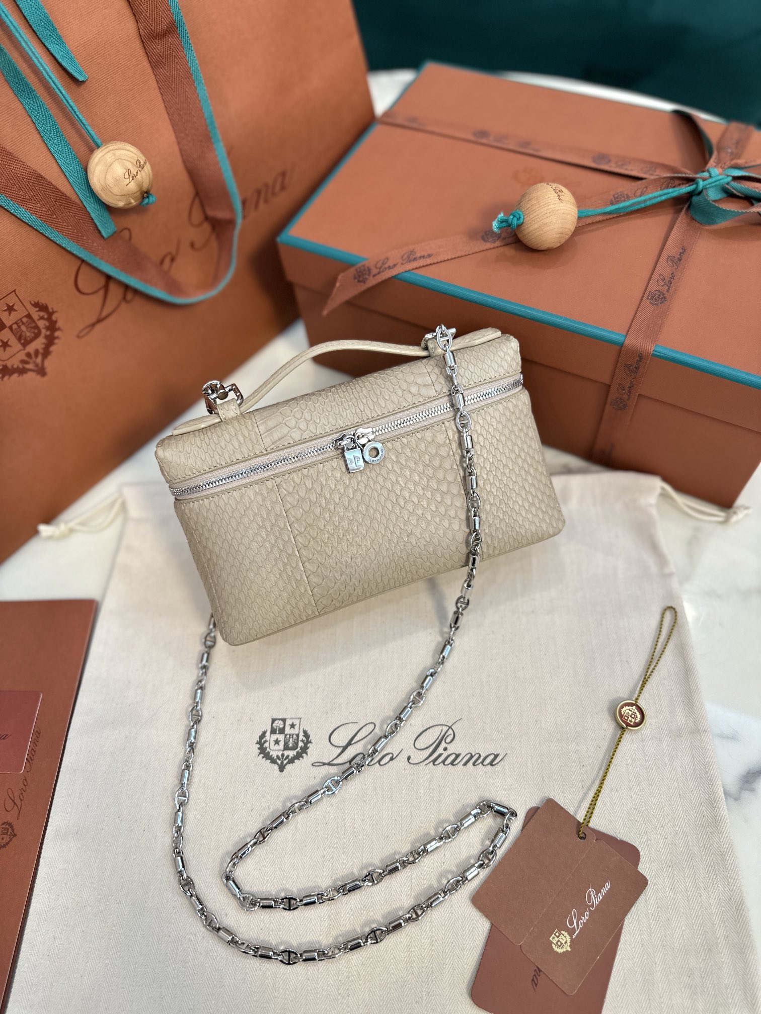 Loro Piana Extra pocket 19 snakeskin