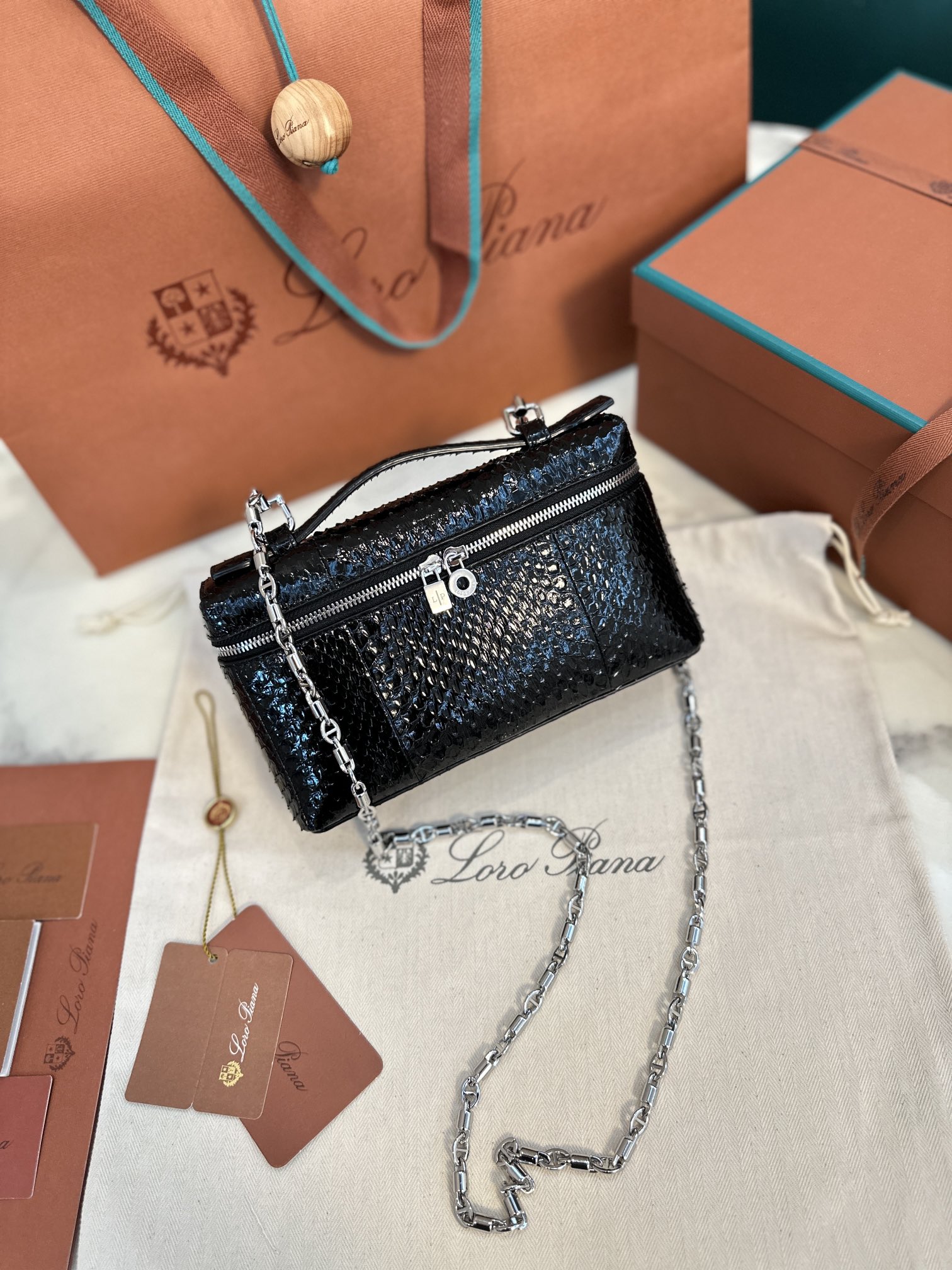 Loro Piana Extra pocket 19 snakeskin