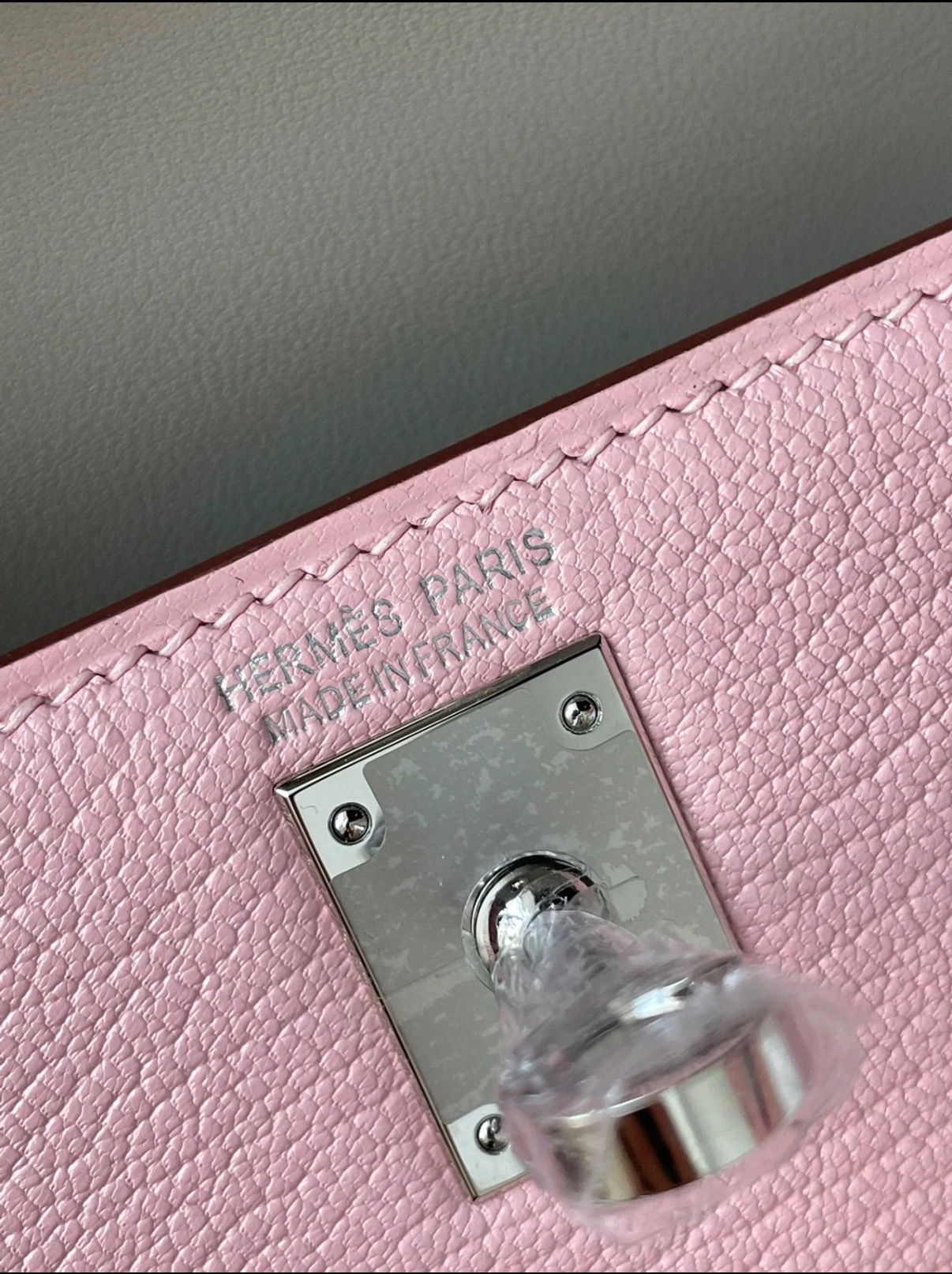 Hermes Mini Kelly  #U5 Rose Sakura Goatskin