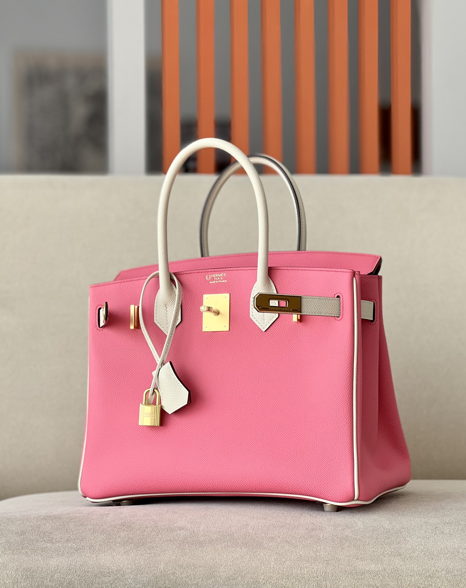 Hermes Birkin  Color blocking 25-35cm Espom