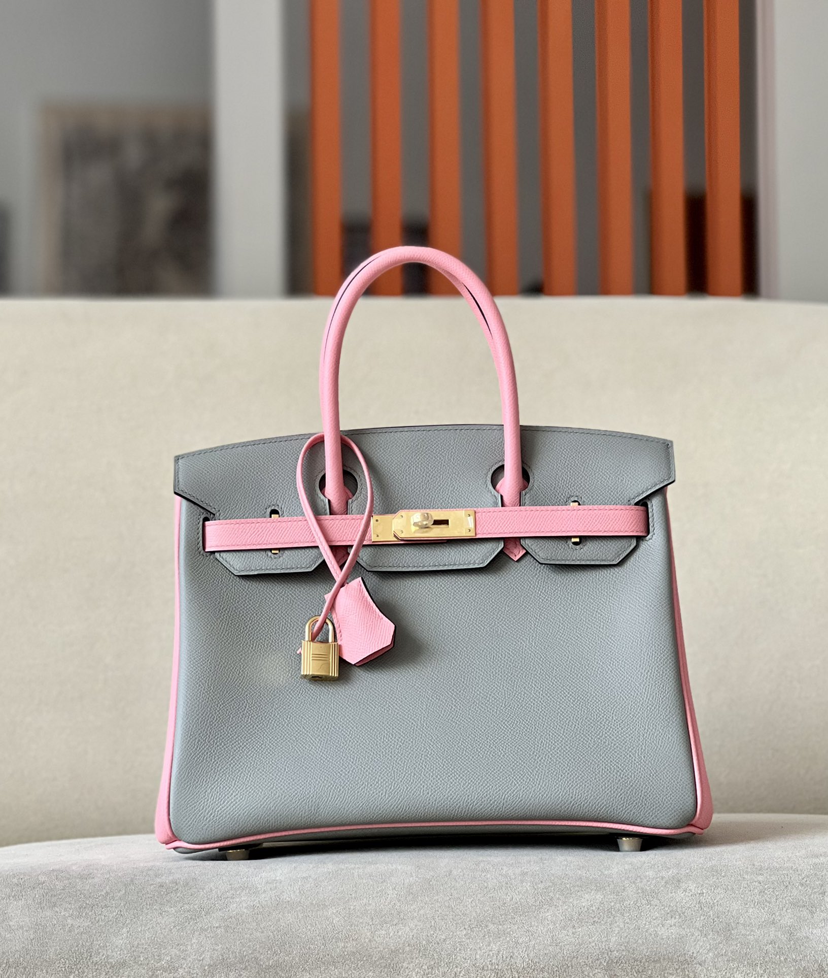 Hermes Birkin  Color block 25-35cm Espom