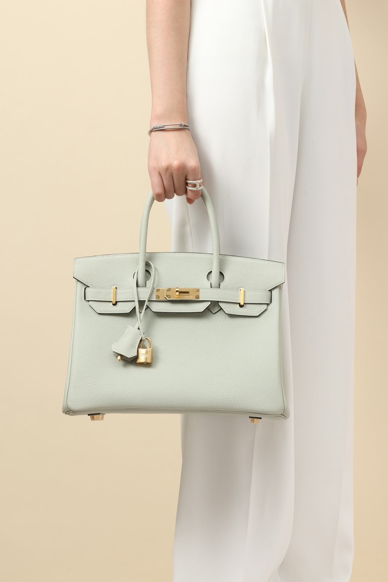 Hermes Birkin #0W Crystal Grey 25-35cm TOGO