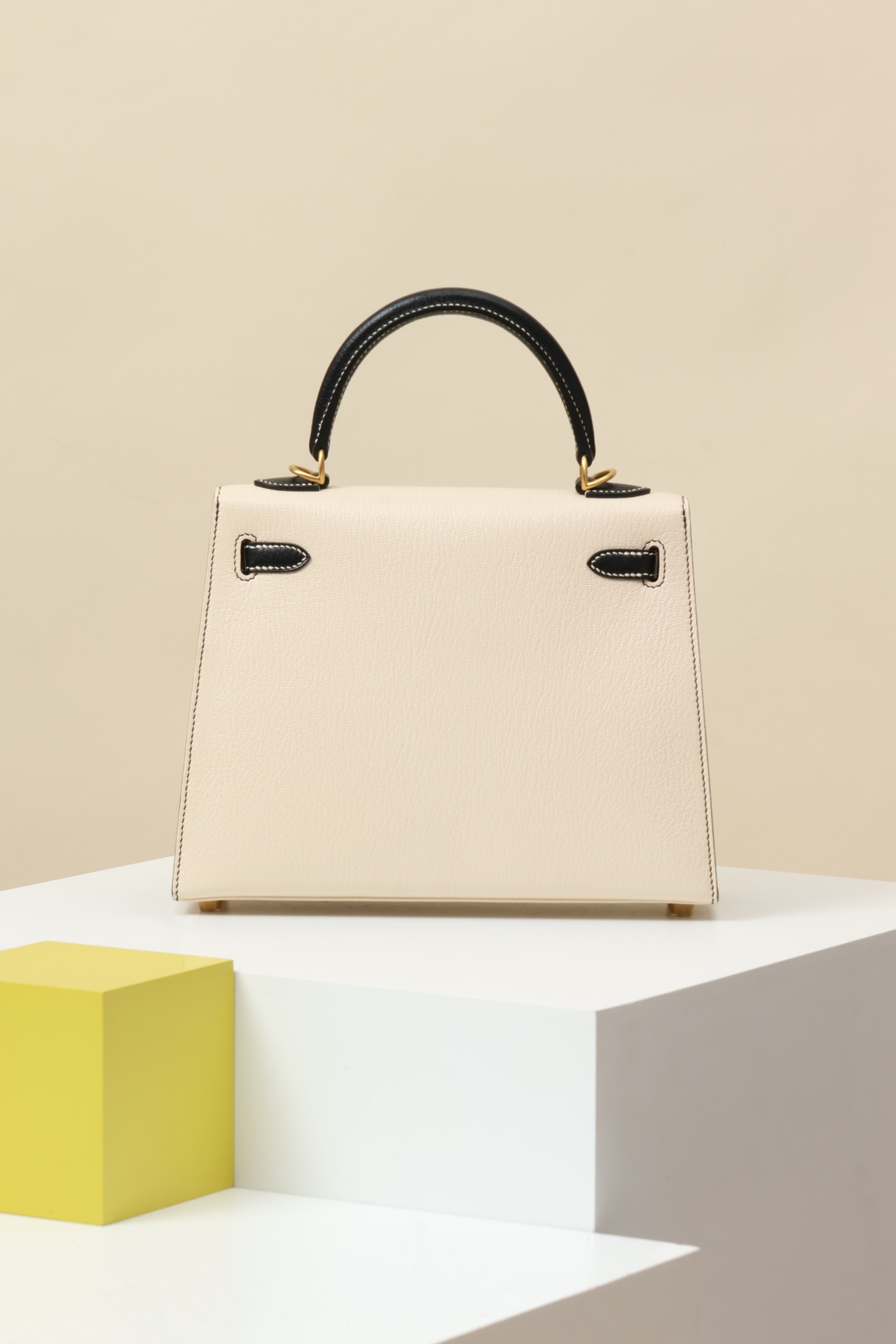 Hermes Kelly 25-28cm  Color blocking Goatskin