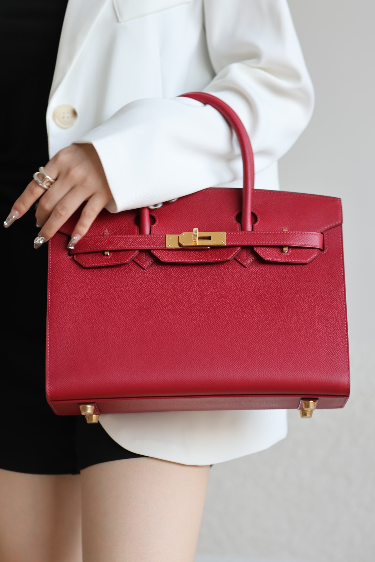 Hermes Birkin #K1 Pomegranate red   25-35cm Epsom