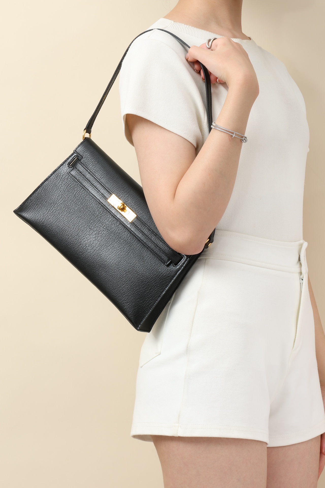 Hermes Kell#89 Nolr 27cm Goatskin