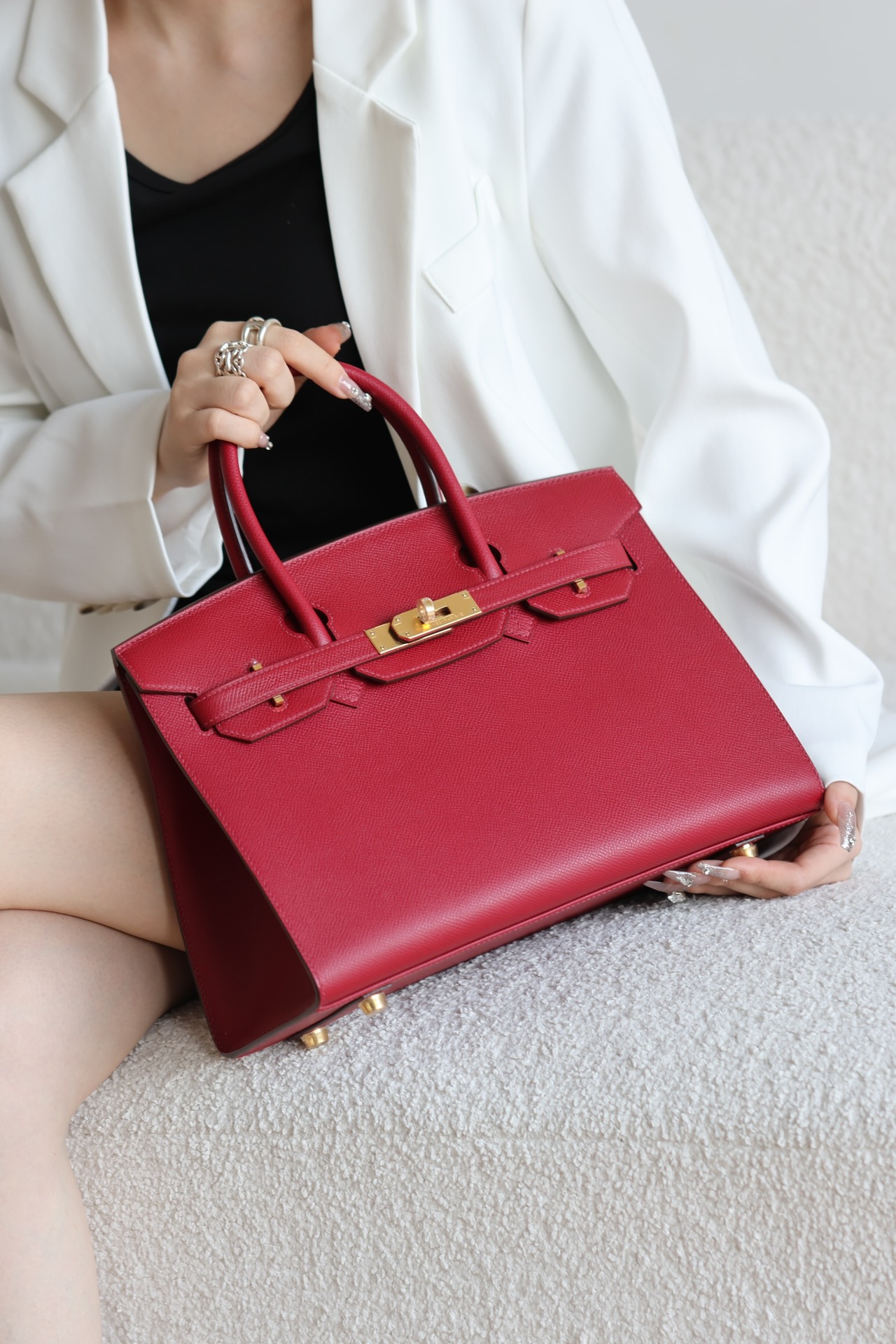 Hermes Birkin #K1 Pomegranate red   25-35cm Epsom