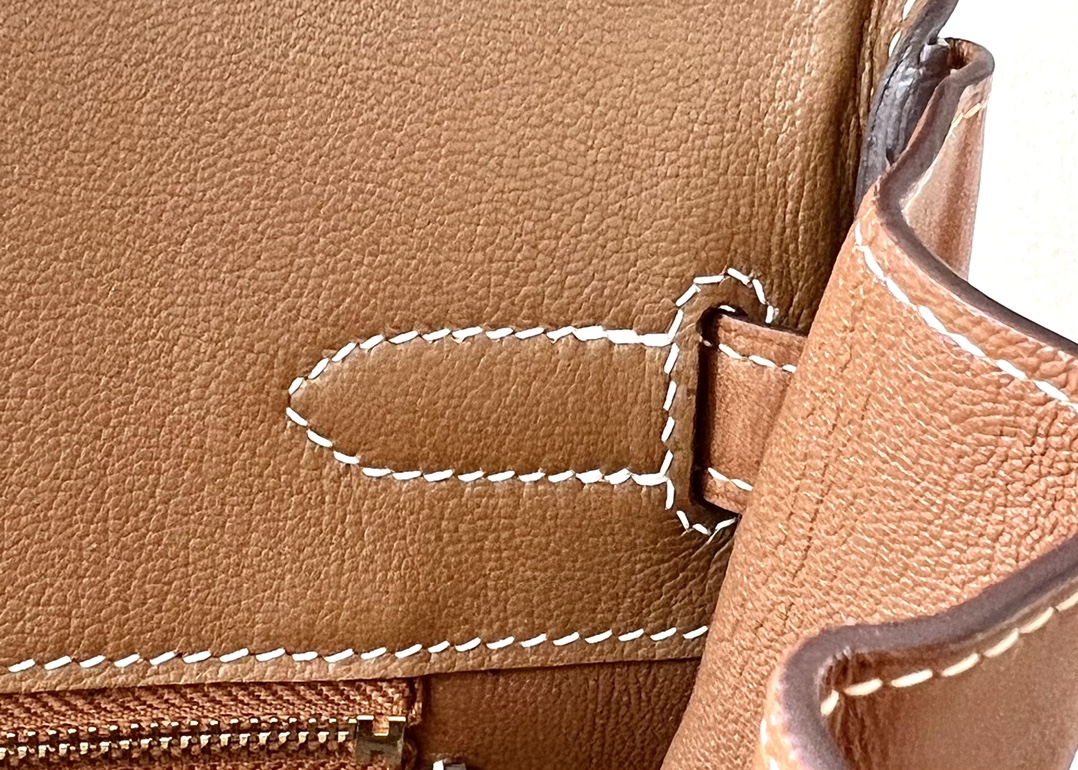 Hermes Birkin #37 Gold brown 25-35cm Barenia Faubourg