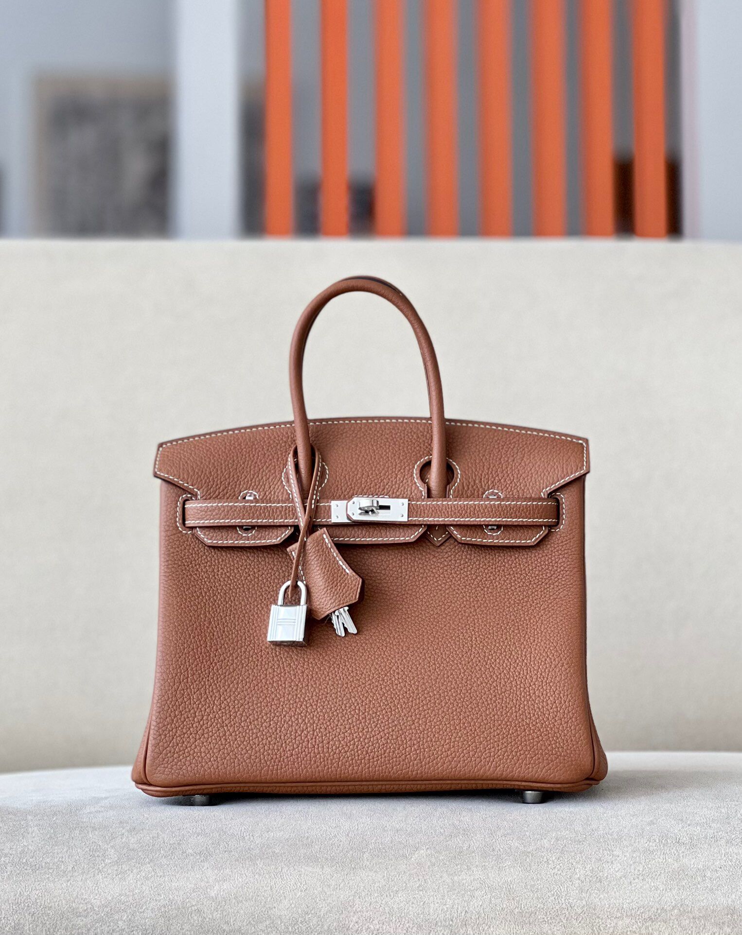 Hermes Birkin #37 Gold brown 25-35cm TOGO