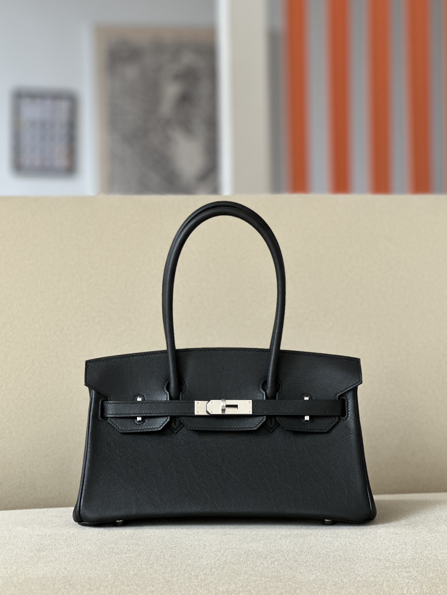 Hermes Brkin shoulder #89 Nolr 29cm Swift