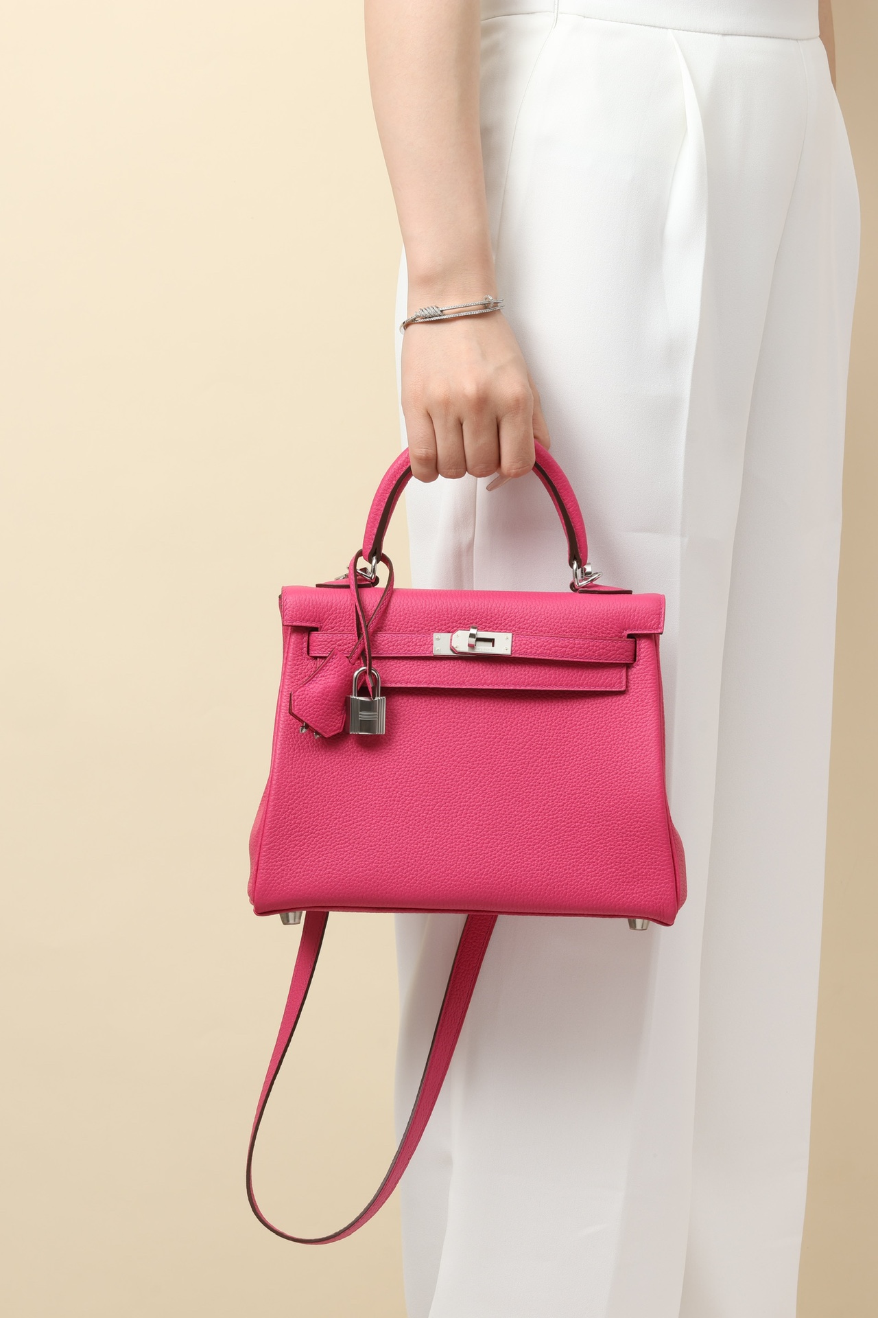Hermes Kelly #E5 Rose tyrien 25-32cm Togo