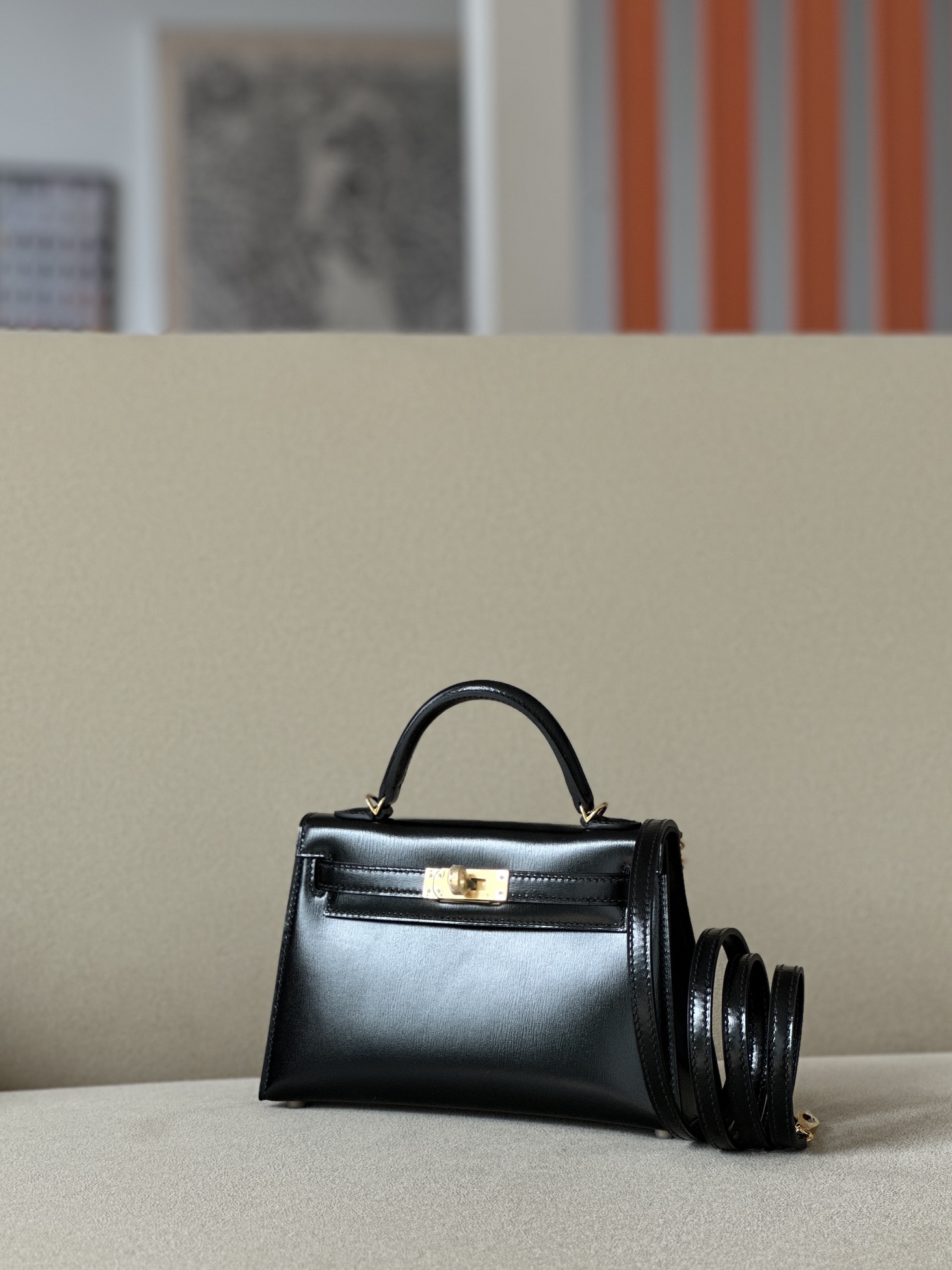 Hermes Mini kelly #89 Nolr  BOX