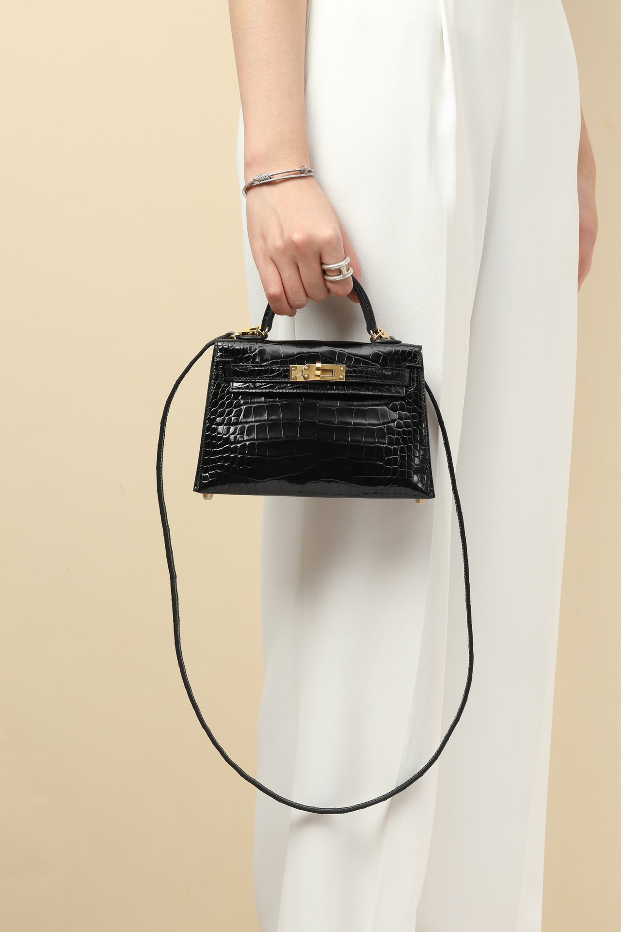 Crocodile skin Mini Kelly #89 Nolr