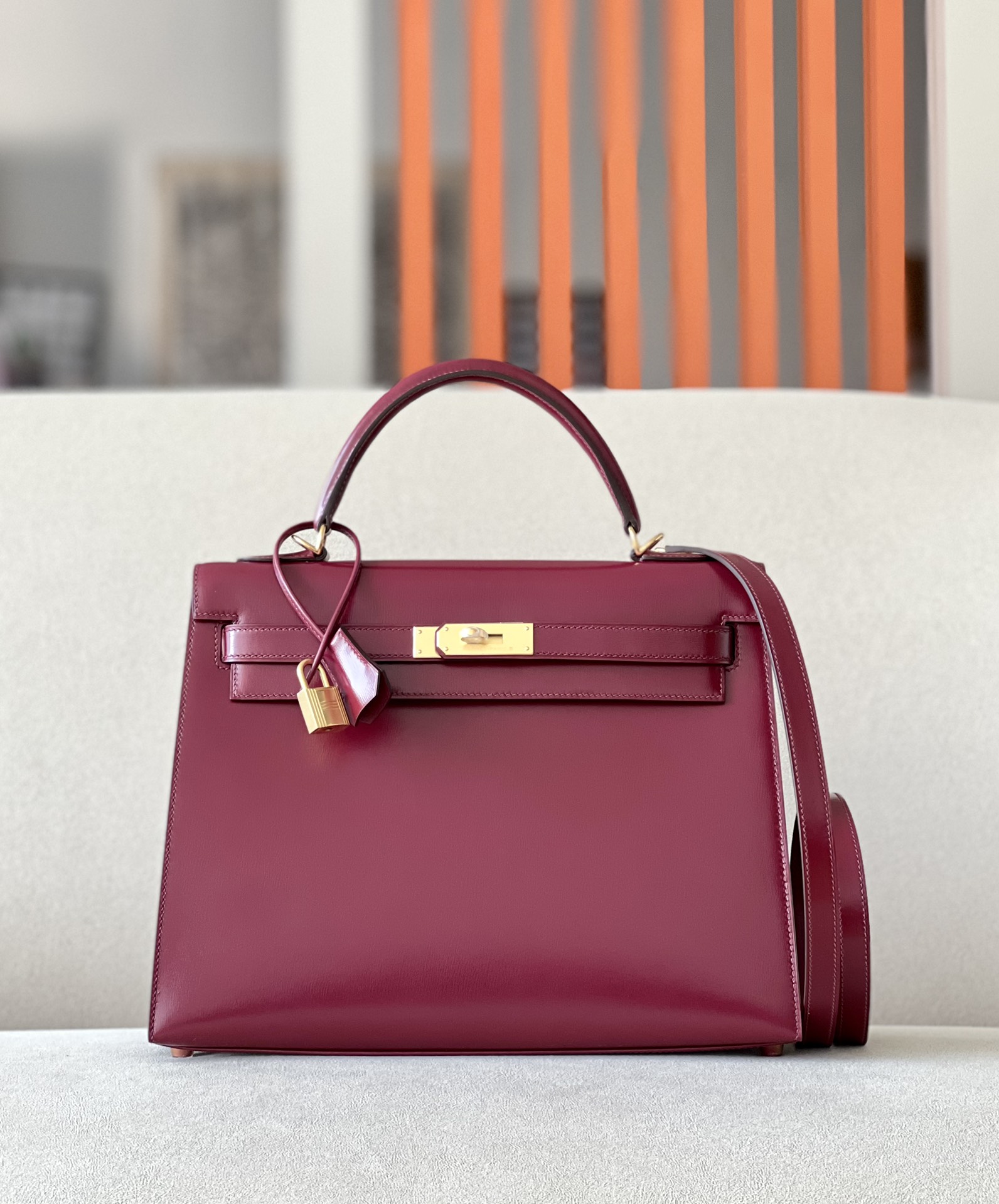 Hermes Kelly #55 Rouge 25-28cm BOX Selier