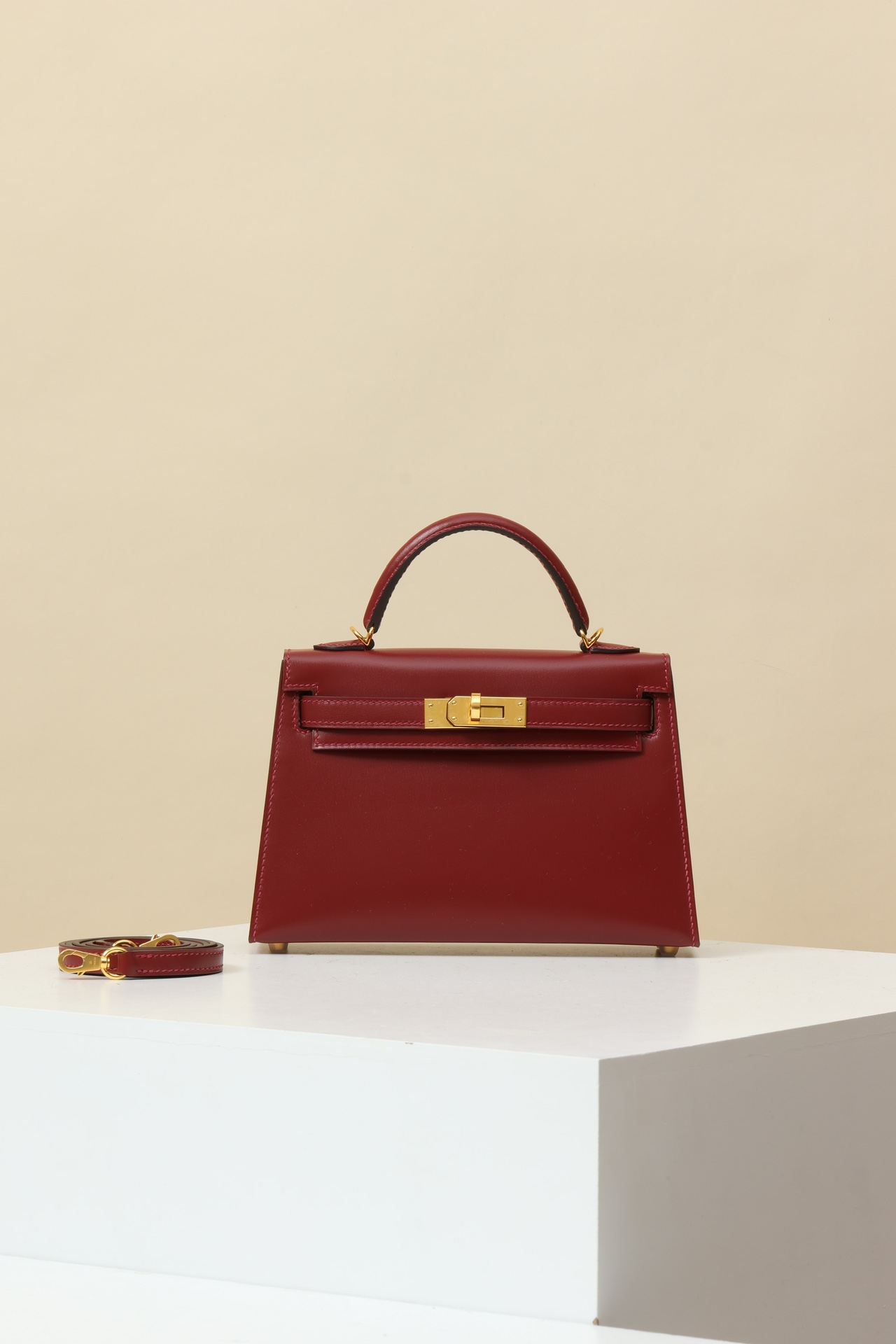 Hermes Mini Kelly #55 Rouge H BOX