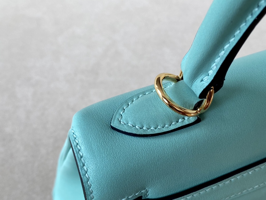 Hermes Kelly #3P Blue Aroll  25-28cm Siwtf