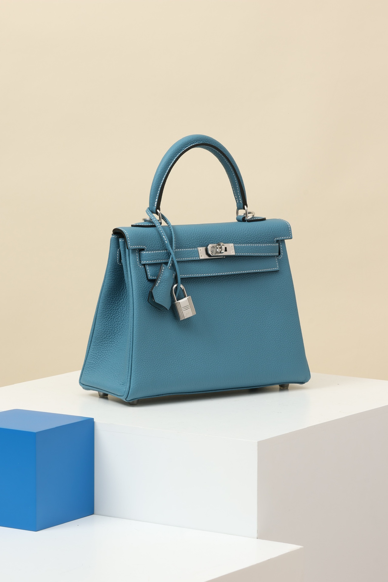 Hermes Kelly #75 Blue Jean 25-32cm Togo