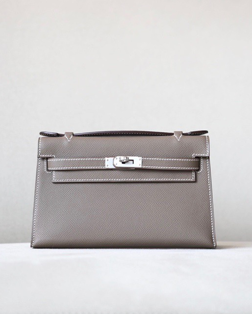 Hermes Kelly #19 Etoupe 22cm Epsom