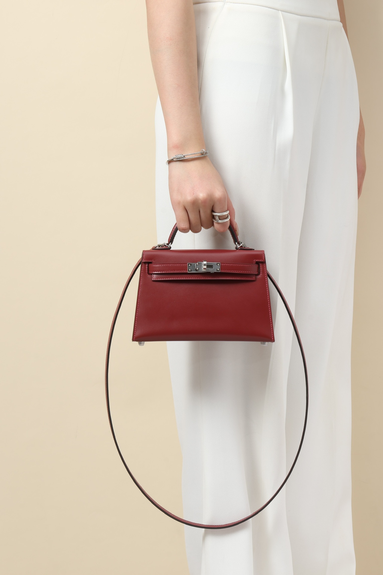 Hermes Mini Kelly #55 Rouge H BOX