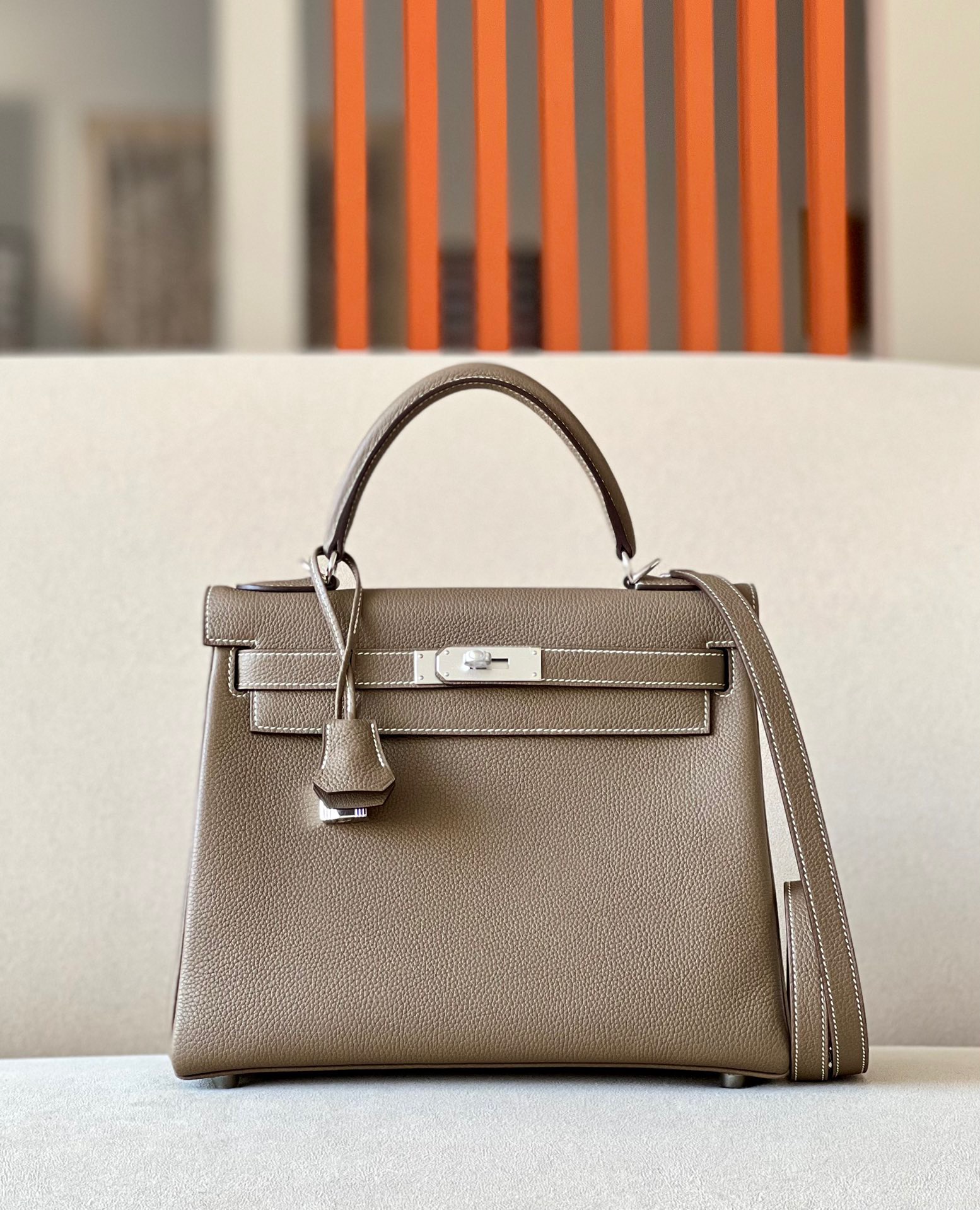 Hermes Kelly #18 Etoupe 25-32cm TOGO