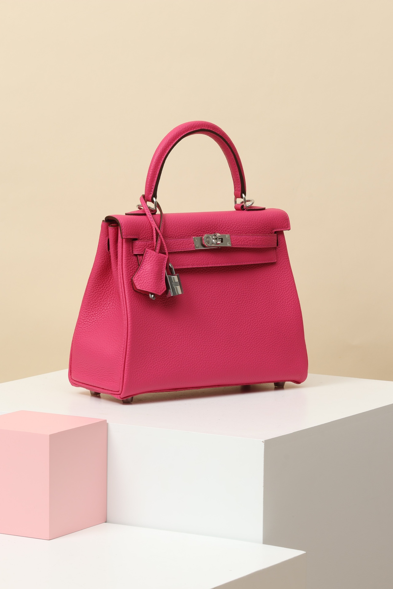 Hermes Kelly #E5 Rose tyrien 25-32cm Togo