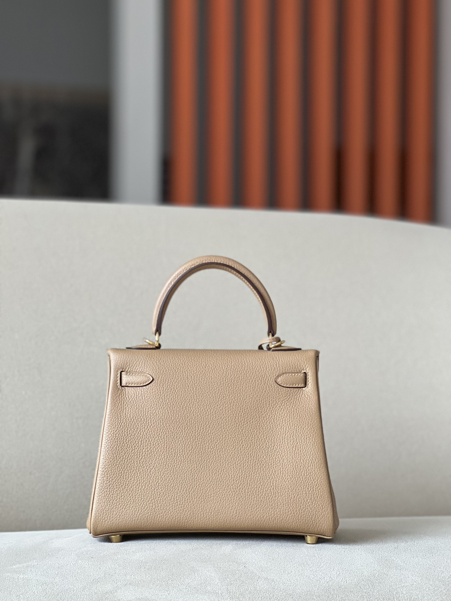 Hermes Kelly #0M Chai 25-32cm Togo