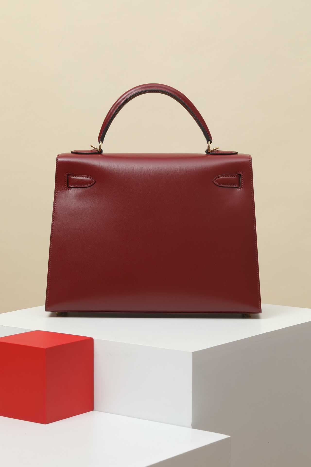 Hermes Kelly #55 Rouge H 25-28cm BOX Selier