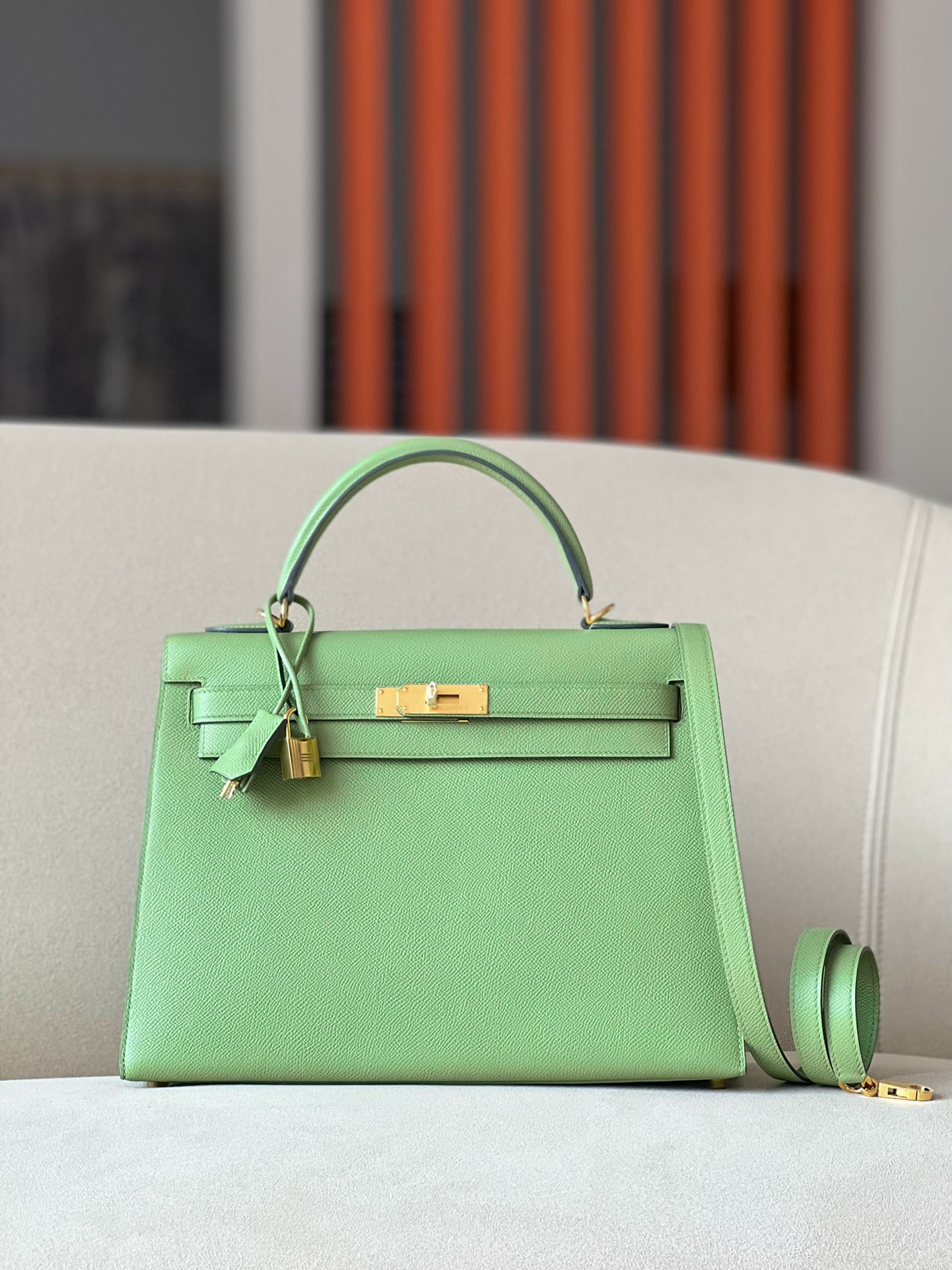 Hermes Kelly #31 Vert Criquet 25-28cm Epsom Sellier
