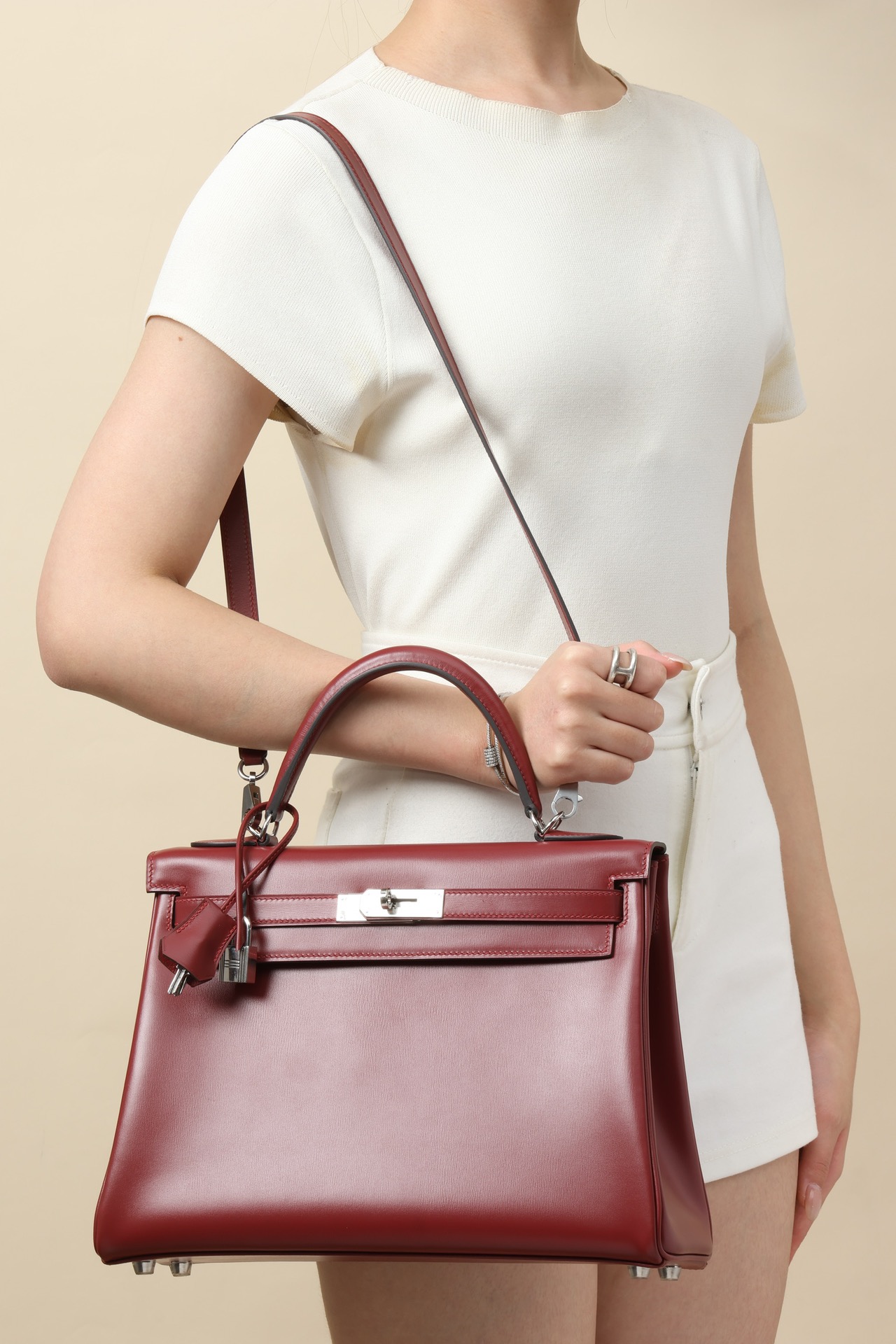 Hermes Kelly #55 Rouge H 25-28cm BOX