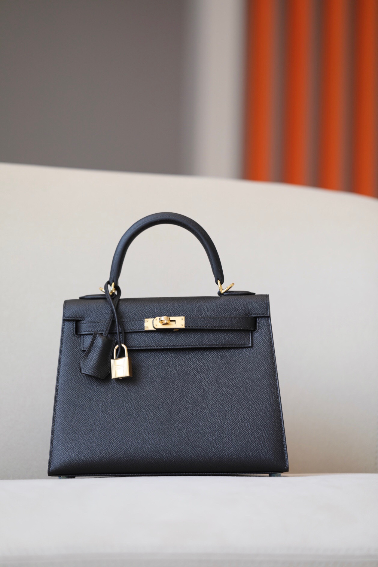 Hermes Kelly ##89 Nolr 25-28cm Epsom Sellier