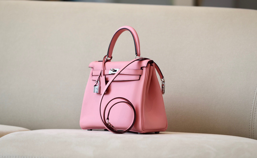 Hermes Kelly #1Q Rose confetti  25-28cm Siwtf