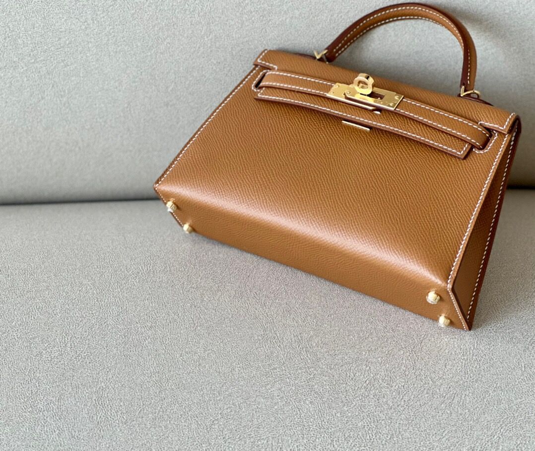 Hermes Mini Kelly #37 Gold Epsom