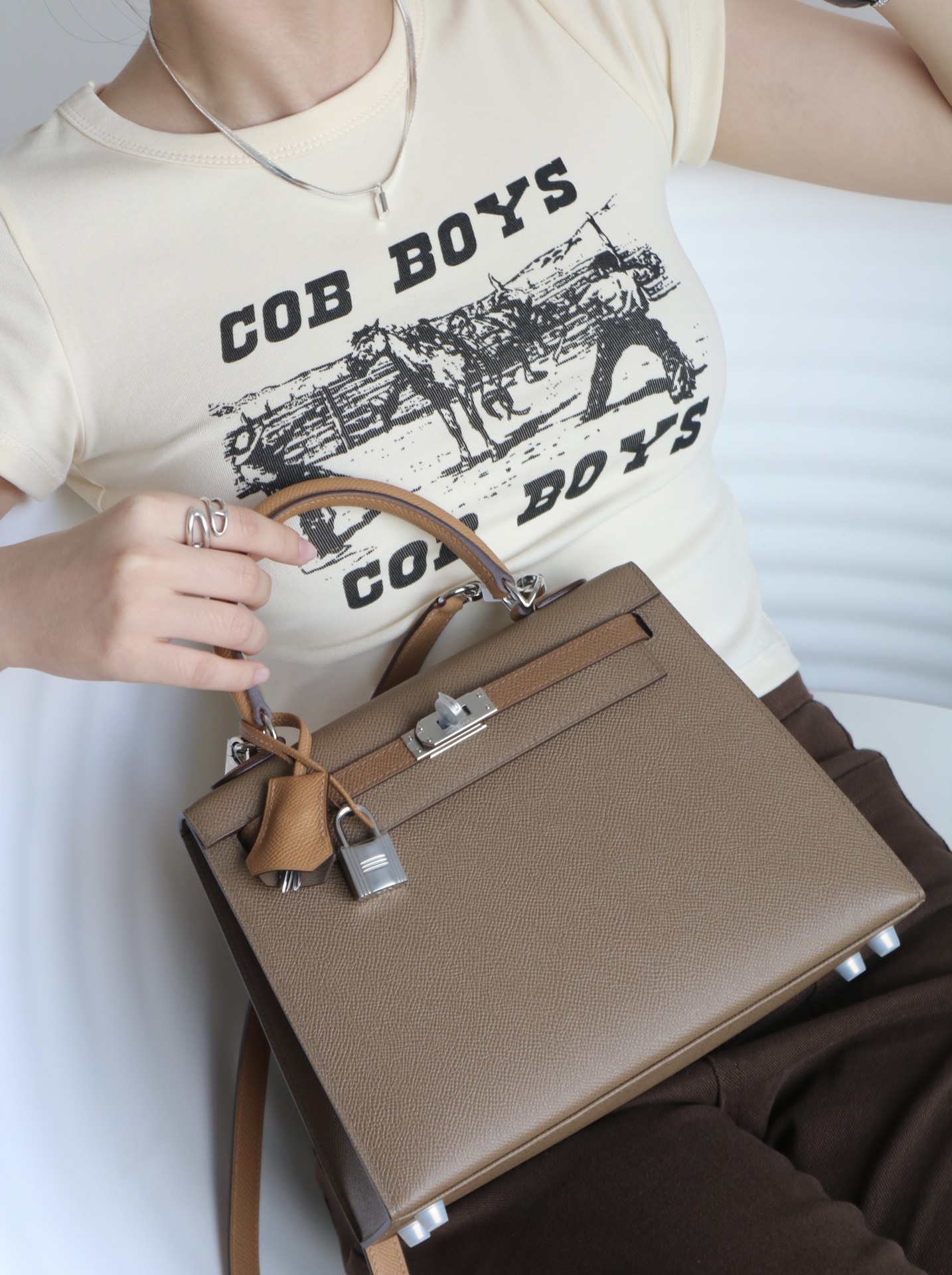 Hermes Kelly Color blocking  25-28cm Epsom Sellier