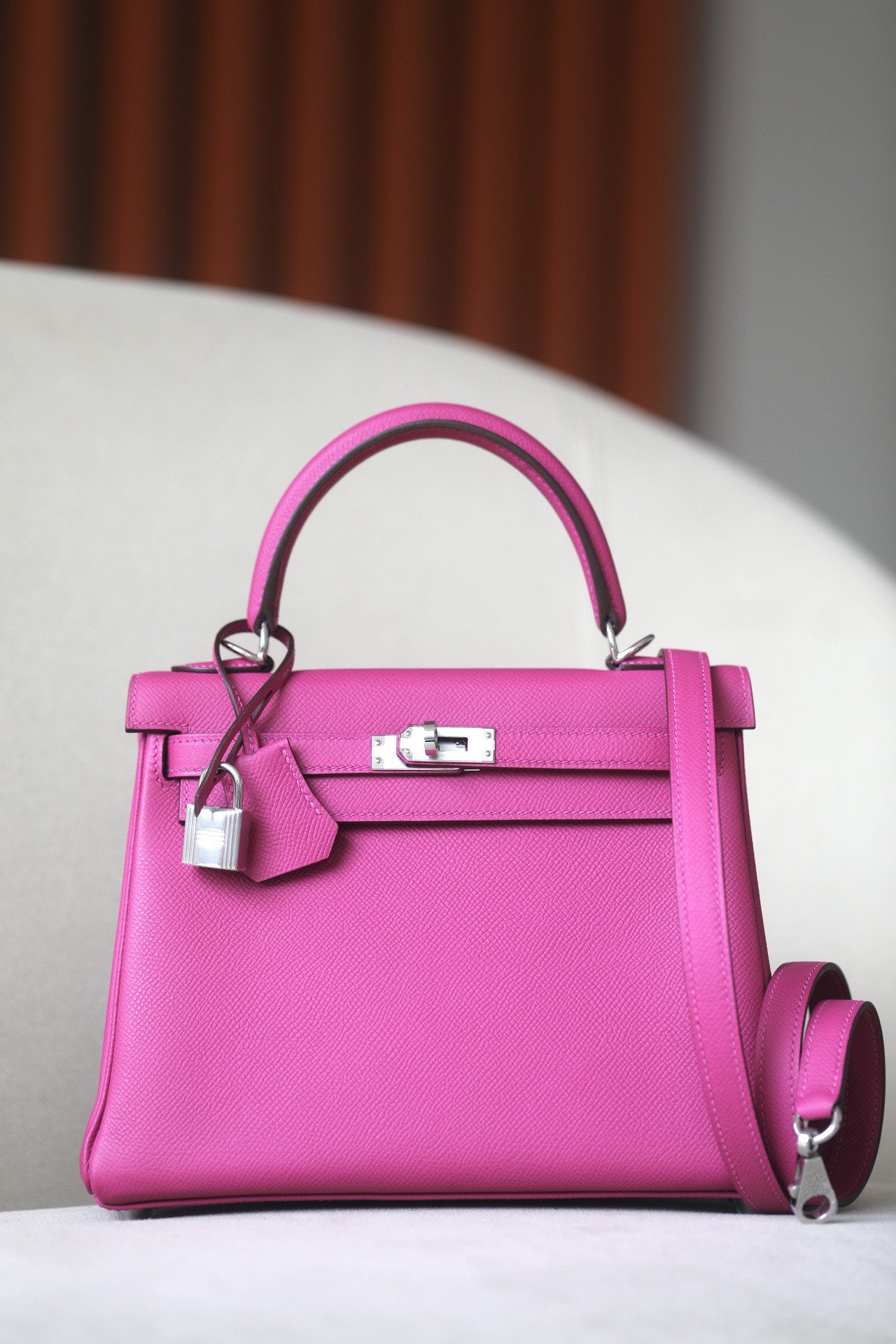 Hermes Kelly #L3 Rose Puerple  25-28cm Epsom