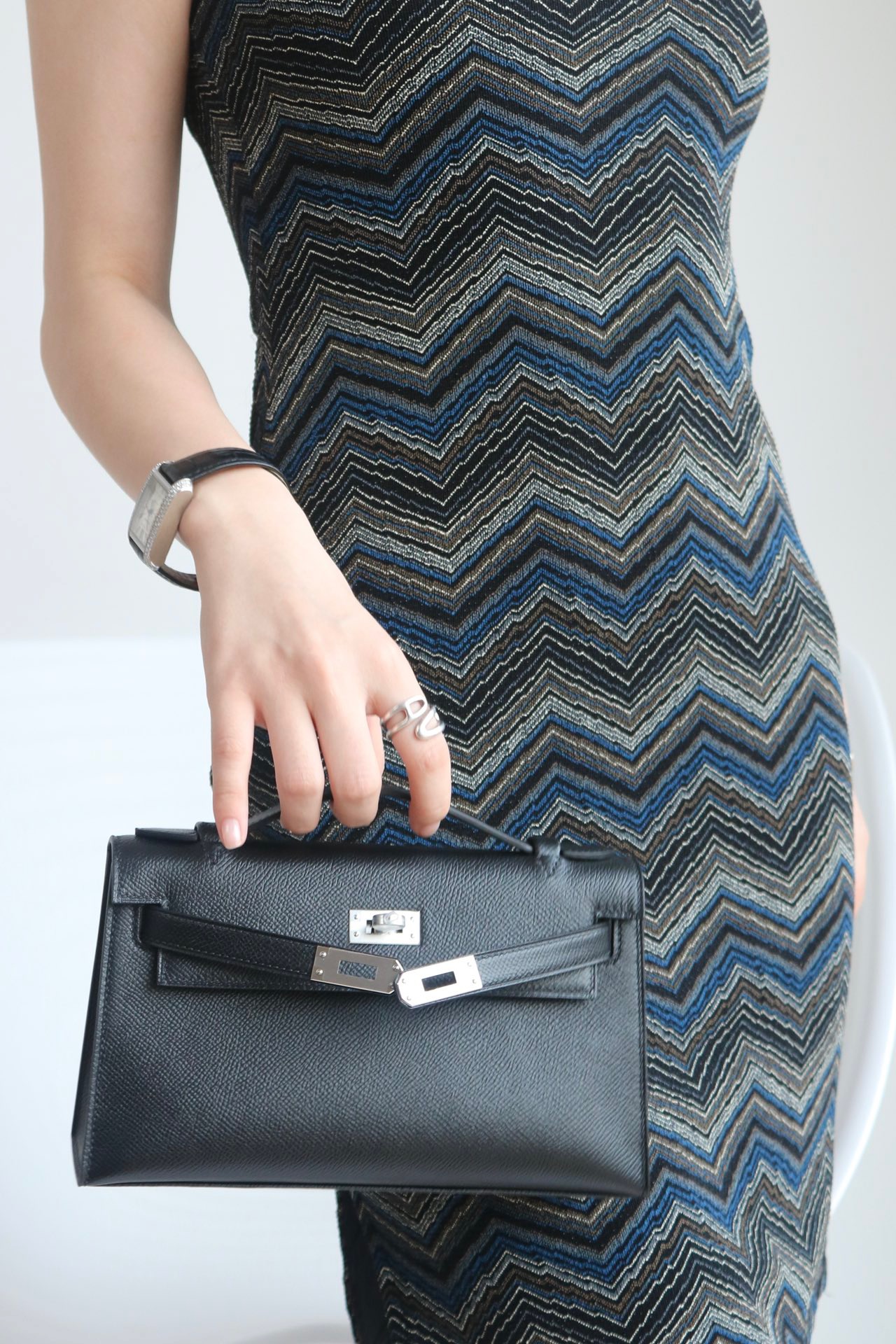 Hermes Kelly #89 Nolr 22cm Epsom