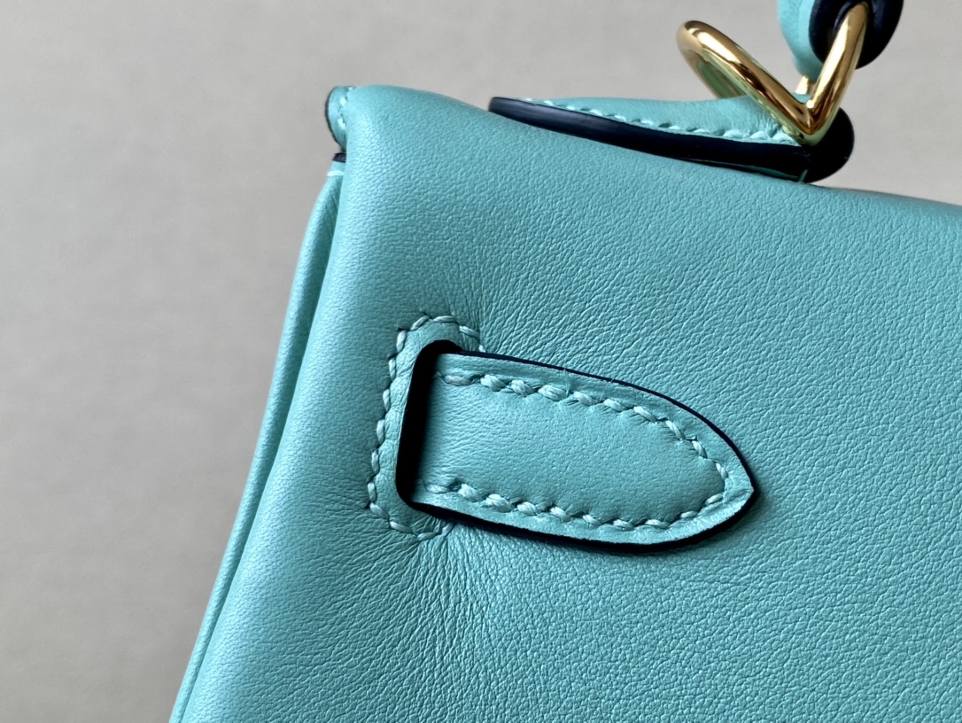 Hermes Kelly #3P Blue Aroll  25-28cm Siwtf