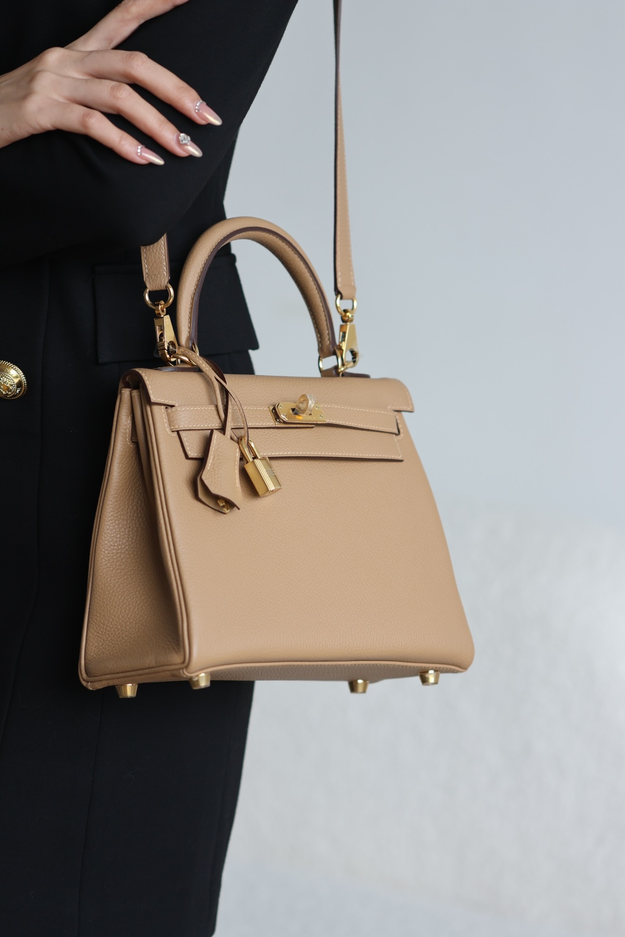 Hermes Kelly #0M Chai 25-32cm Togo