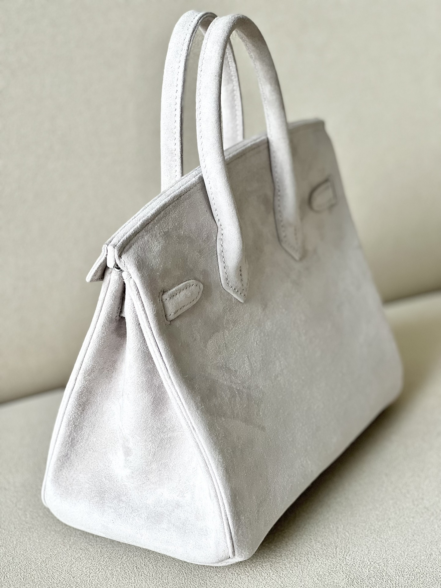 Hermes Birkin #80 Gris perple 25-35cm Doblie Suede