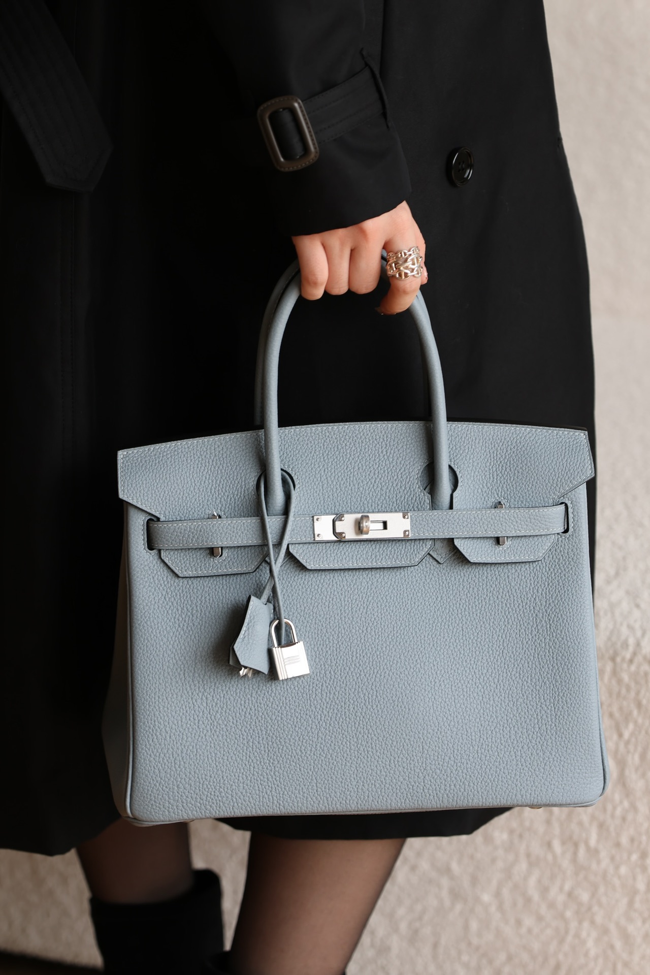 Hermes Birkin #J7 Blue Lin 25-35cm TOGO