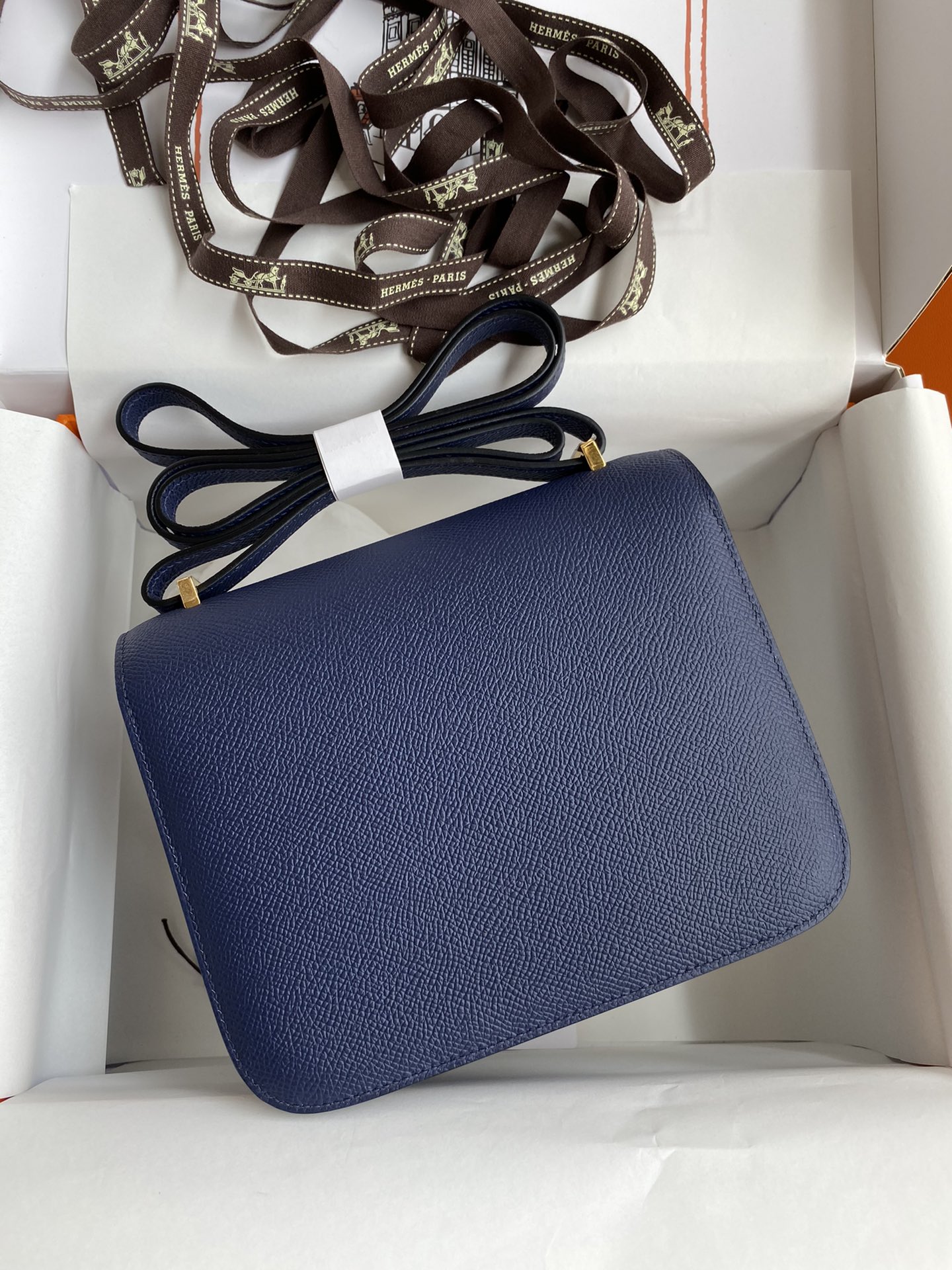 Hermes Constance #73 Blue Sapphire 19-24cm Epsom