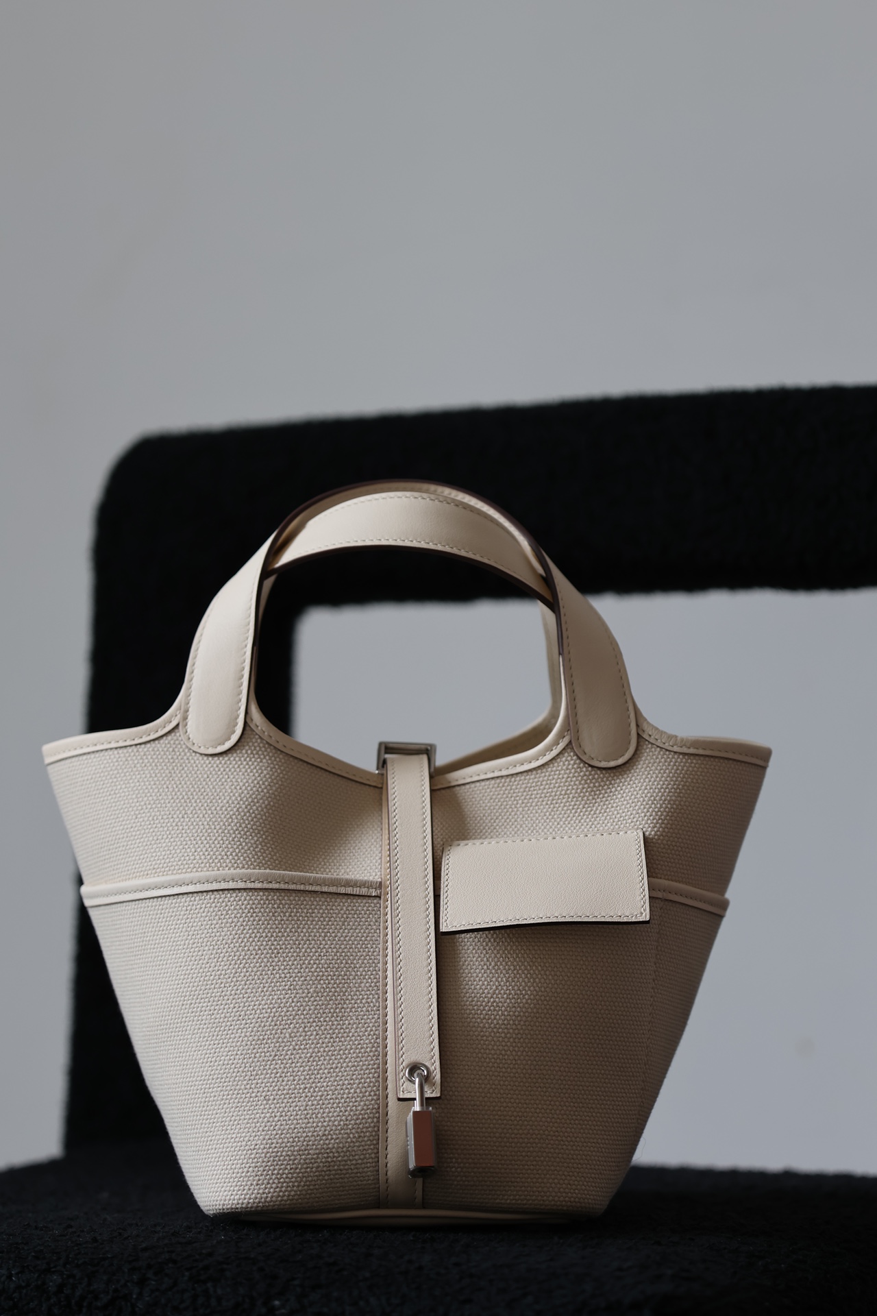 Hermes Picotin #10 Craie 18-22cm Canvas