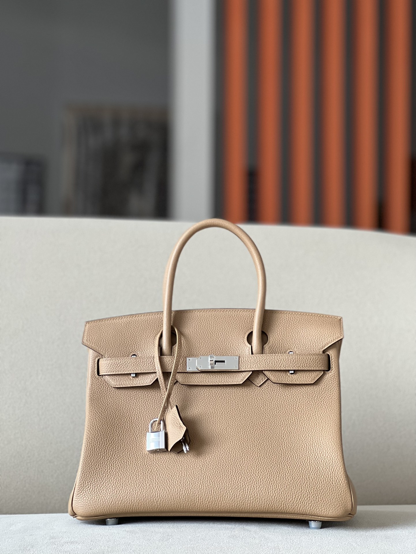 Hermes Birkin  #0M Chai 25-35cm TOGO