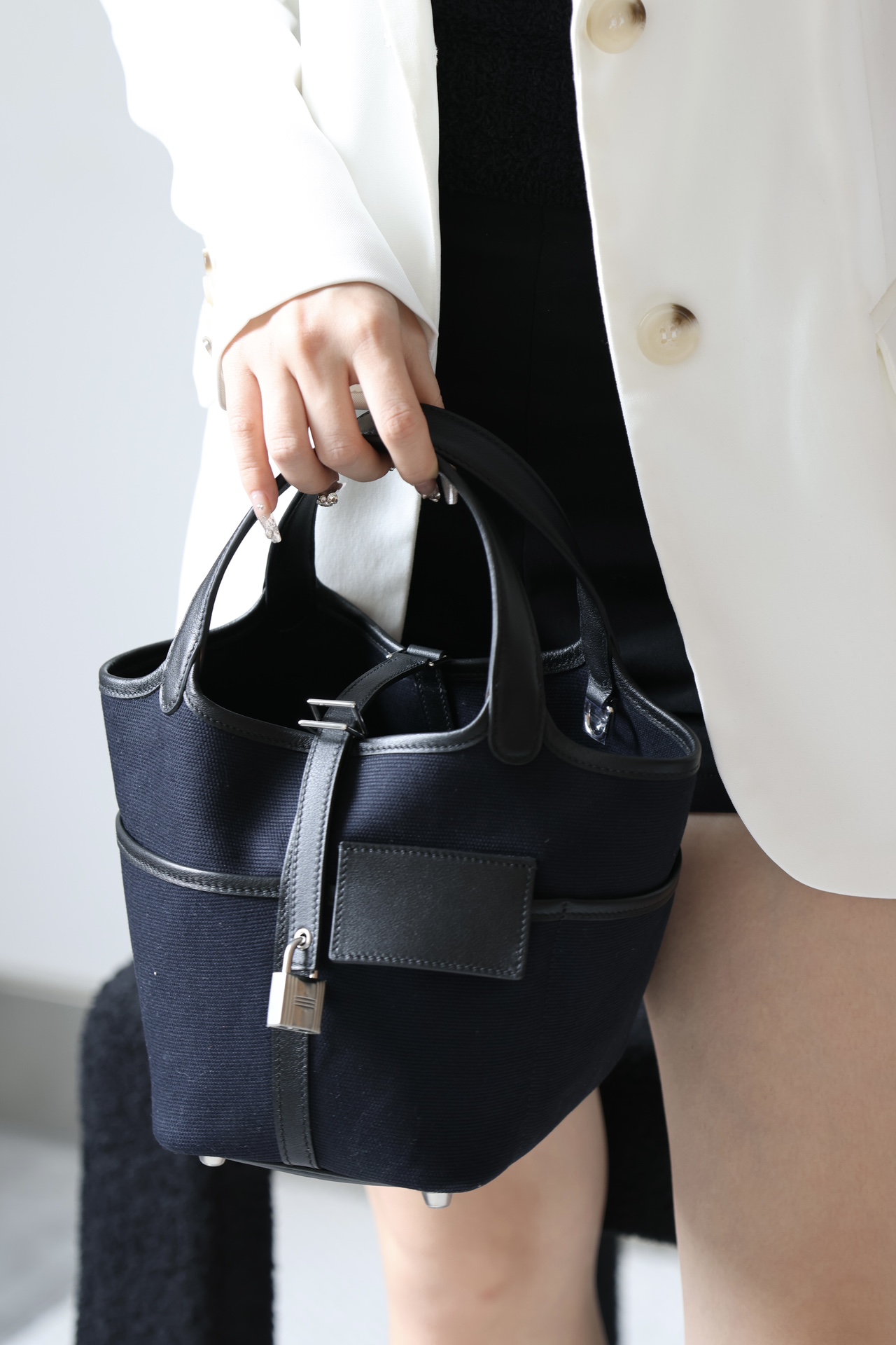 Hermes Picotin #2Z Blue Zuit 18-22cm Canvas