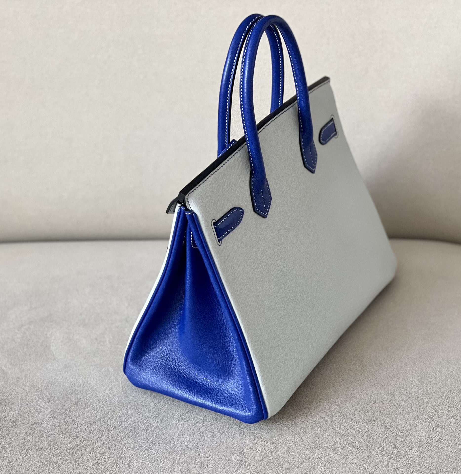 Hermes Birkin  Color blocking 25-35cm Goatskin