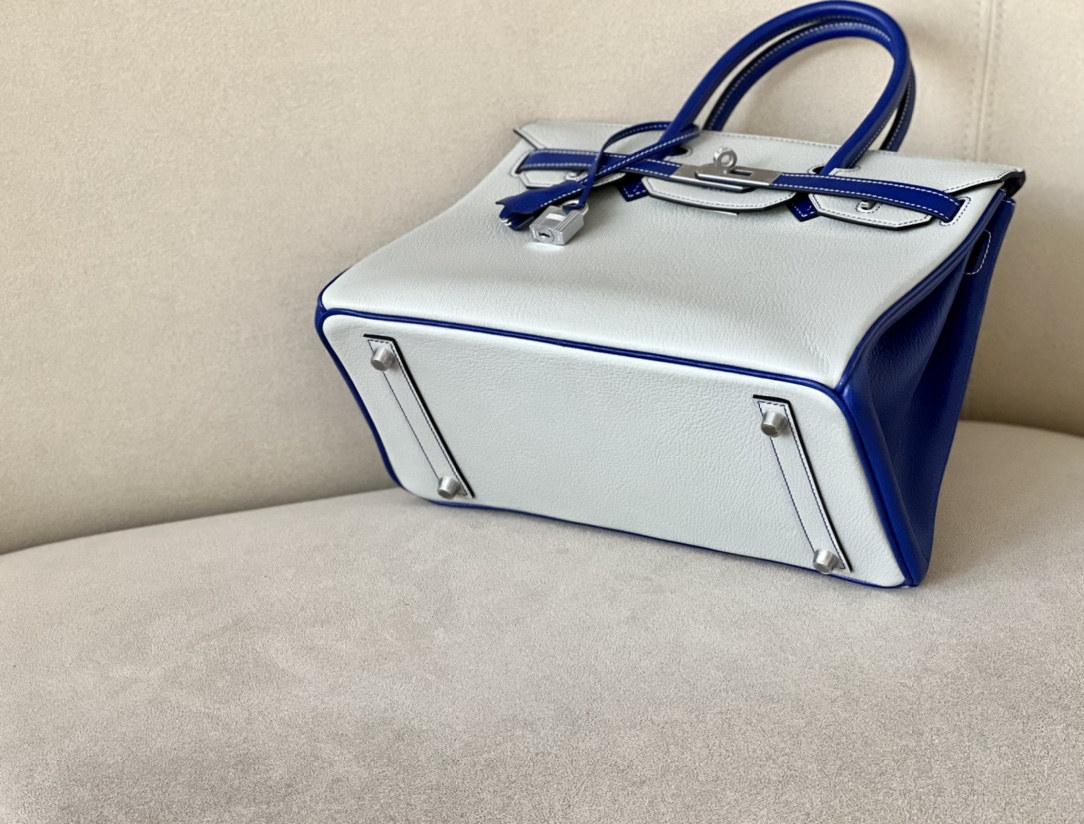 Hermes Birkin  Color blocking 25-35cm Goatskin