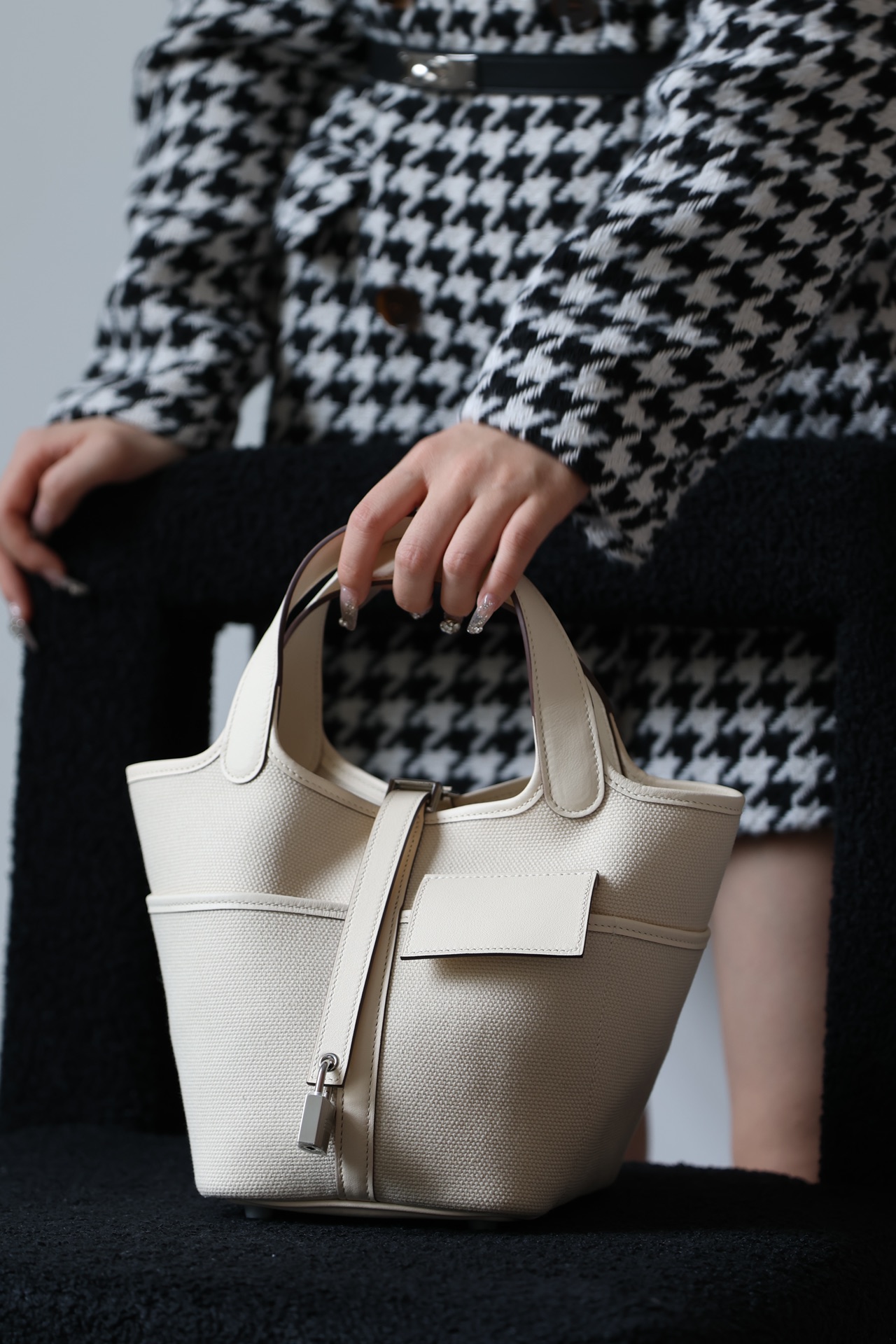 Hermes Picotin #10 Craie 18-22cm Canvas