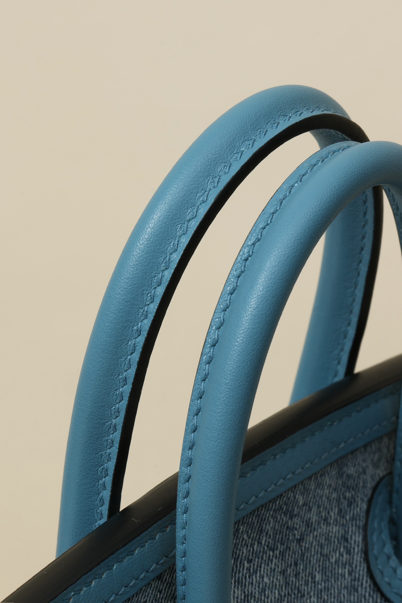 Hermes Cargo #75 Blue Jean Canvas with Swift