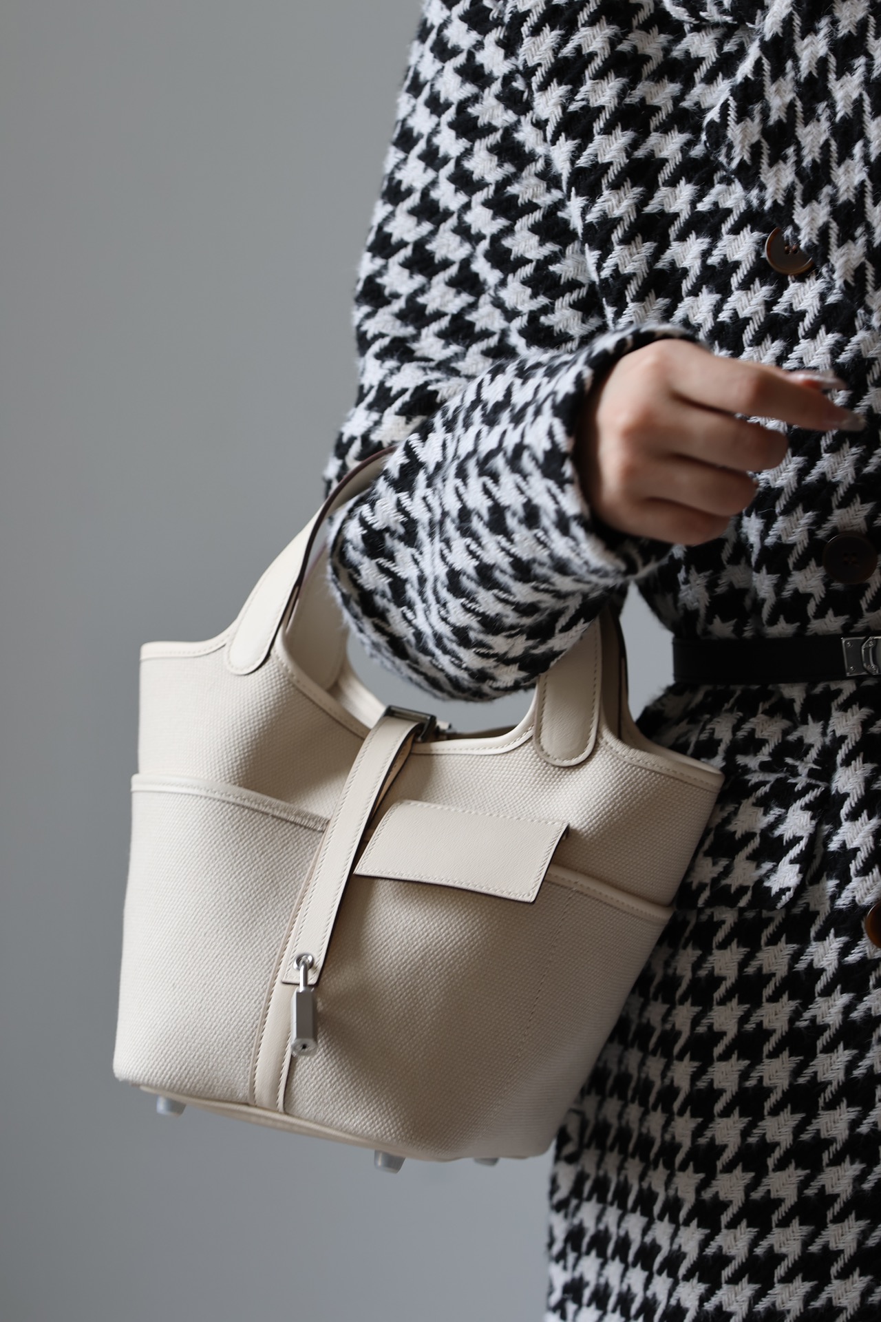 Hermes Picotin #10 Craie 18-22cm Canvas