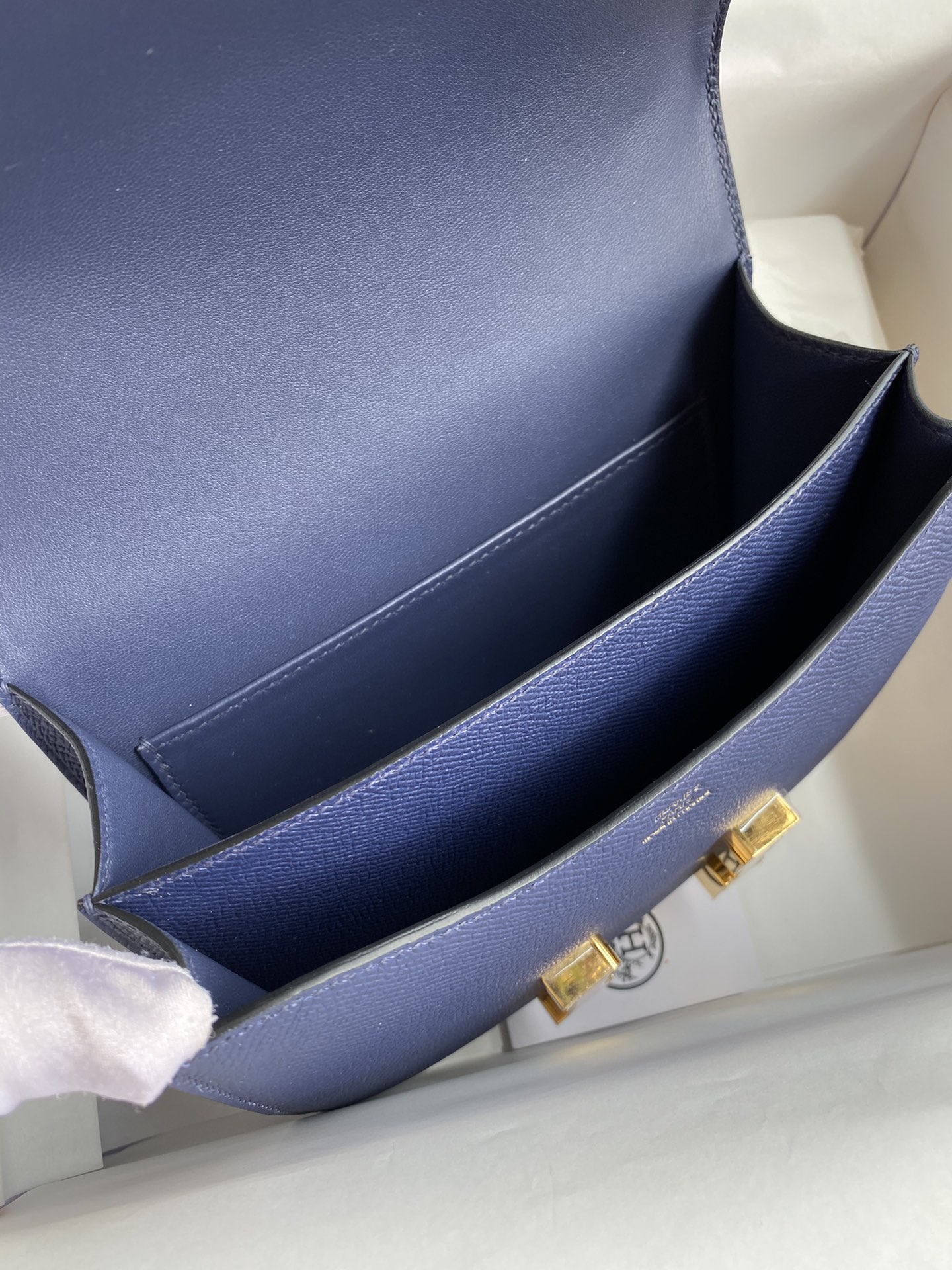 Hermes Constance #73 Blue Sapphire 19-24cm Epsom