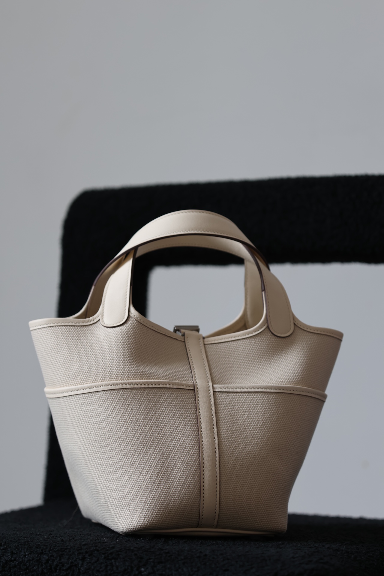 Hermes Picotin #10 Craie 18-22cm Canvas