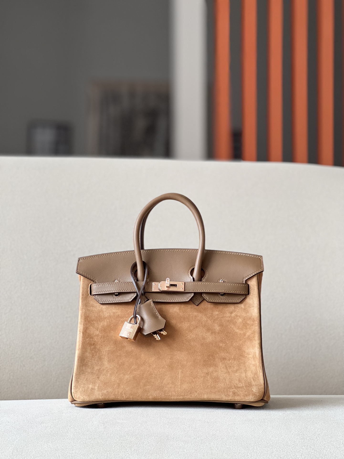 Hermes Birkin #3G Alezazn 25-35cm Suede with Swift